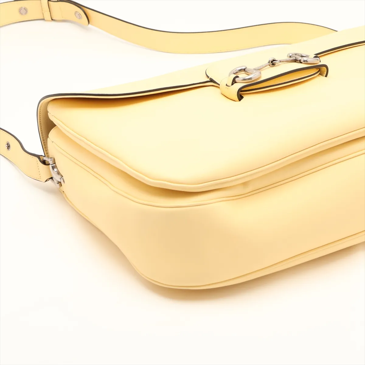 Horsebit 1955 Leather Shoulder Bag, Yellow, 850515 — view 4