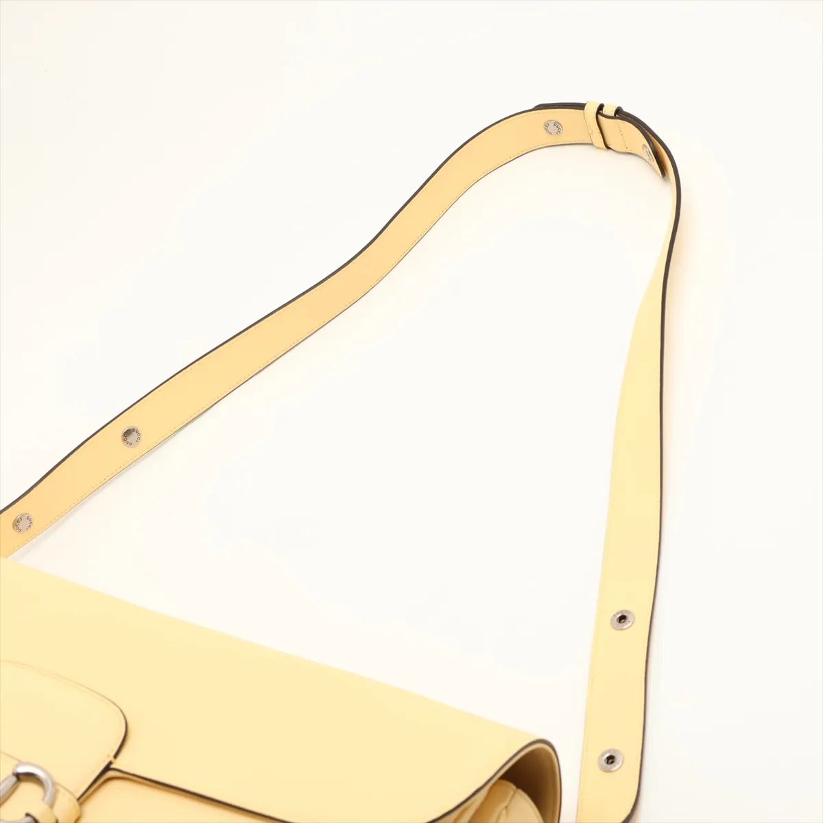 Horsebit 1955 Leather Shoulder Bag, Yellow, 850515 — view 5