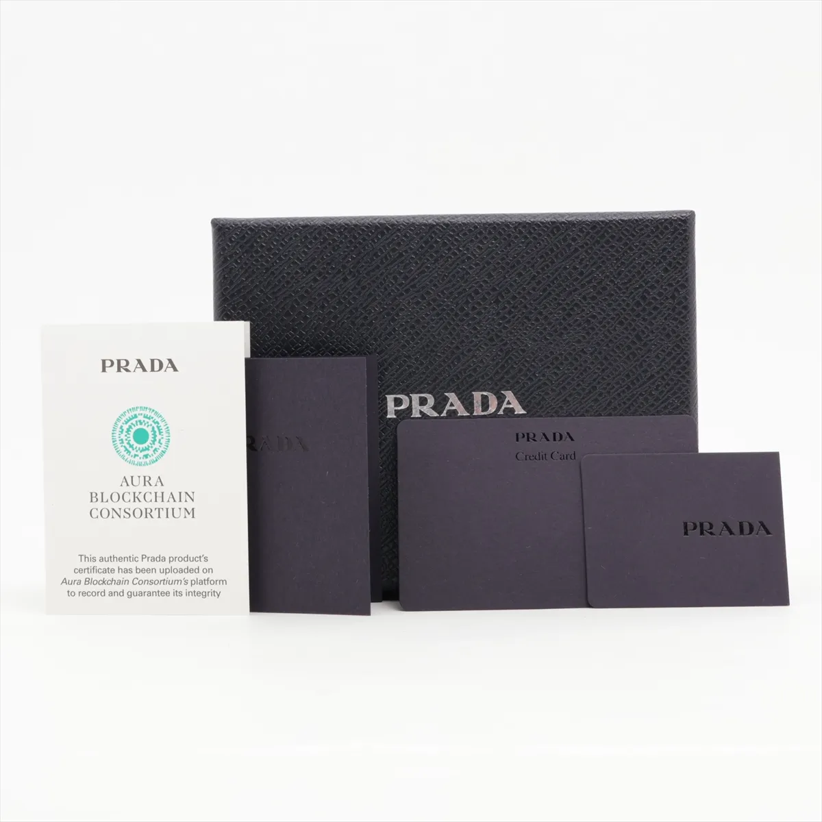 Saffiano Triangle 1ML018 Leather Compact Wallet Brown — view 8