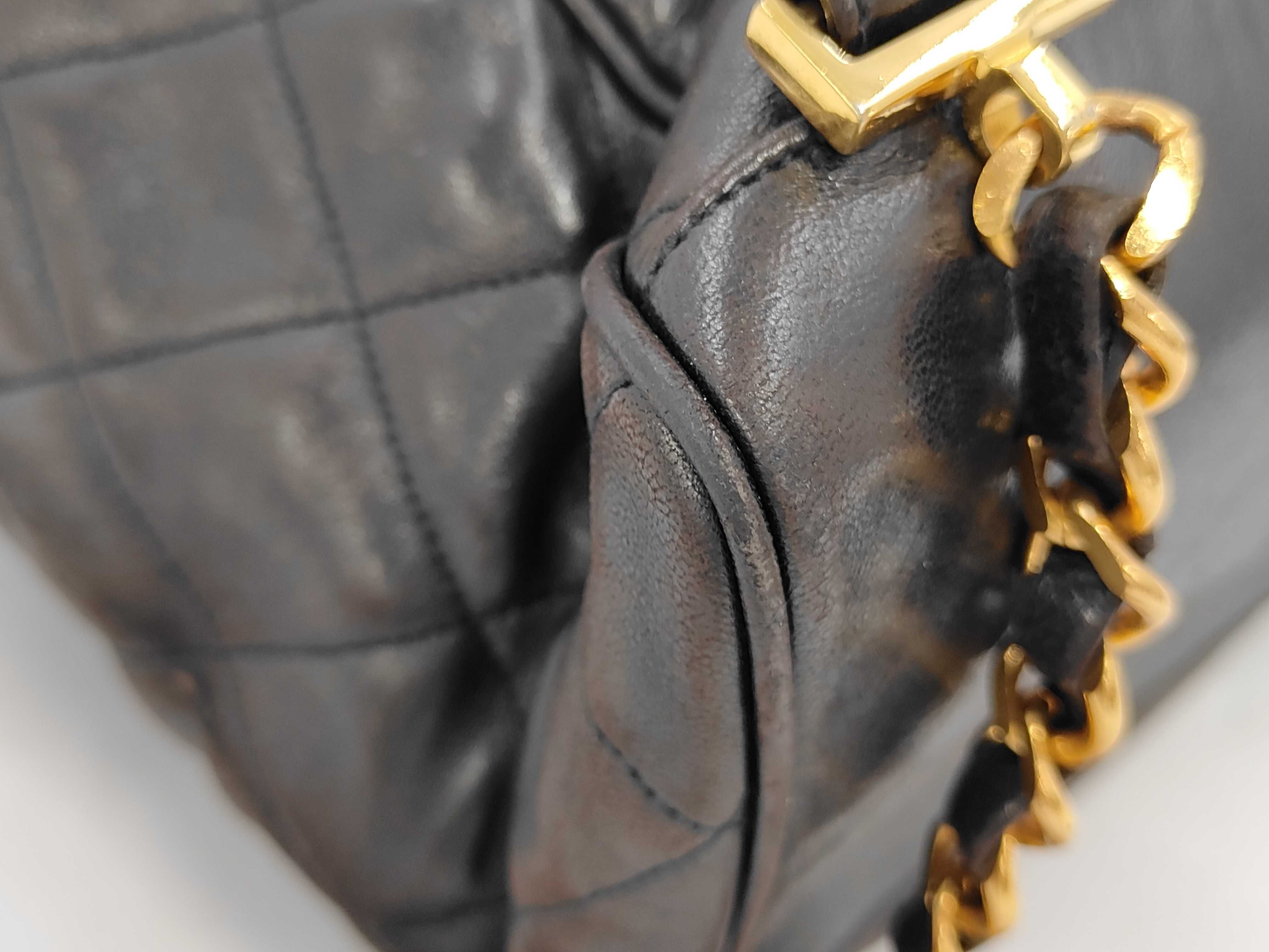 Matelassé Backpack, Black Lambskin, Brown Rucksack — view 3