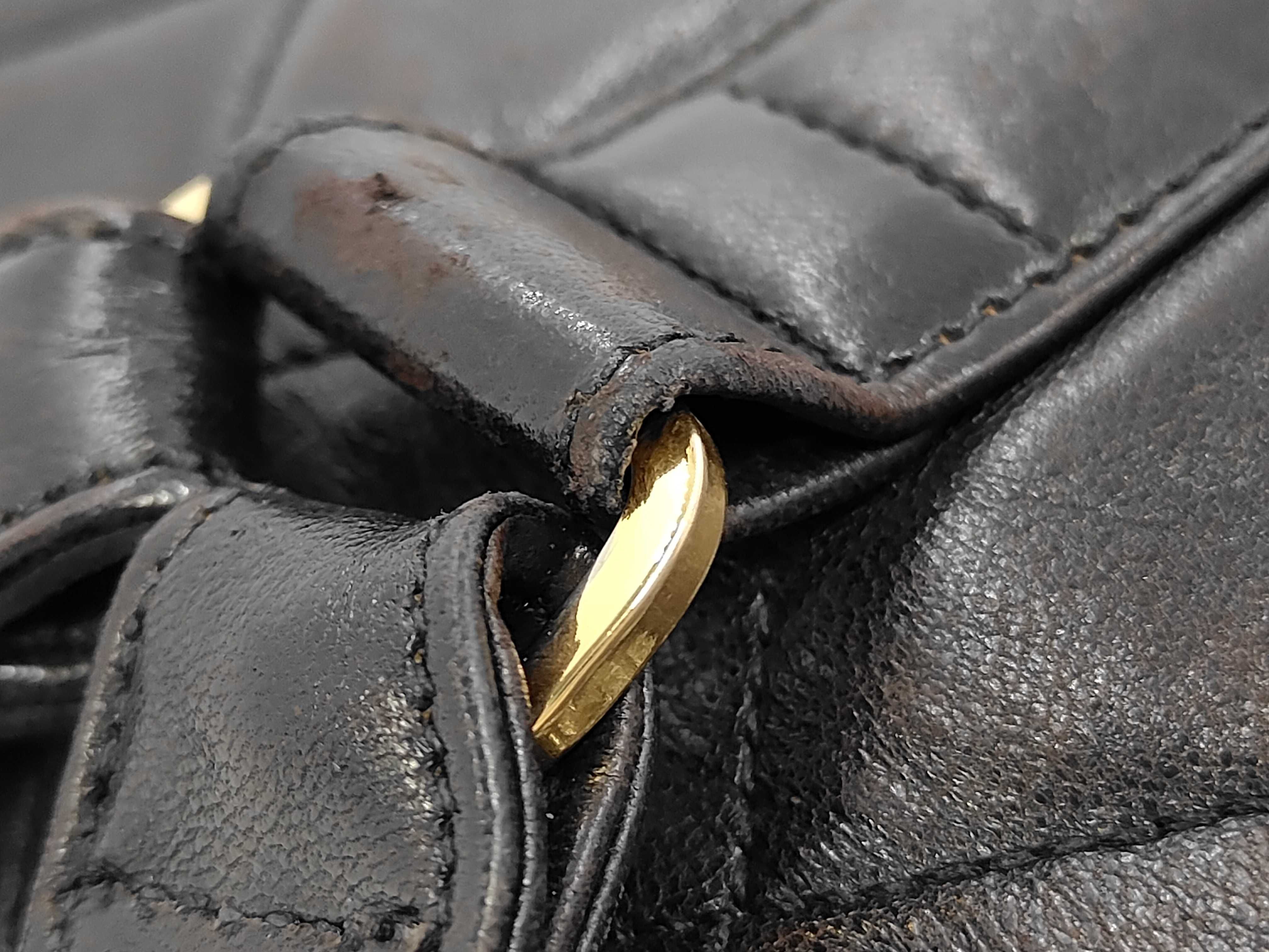 Matelassé Backpack, Black Lambskin, Brown Rucksack — view 5