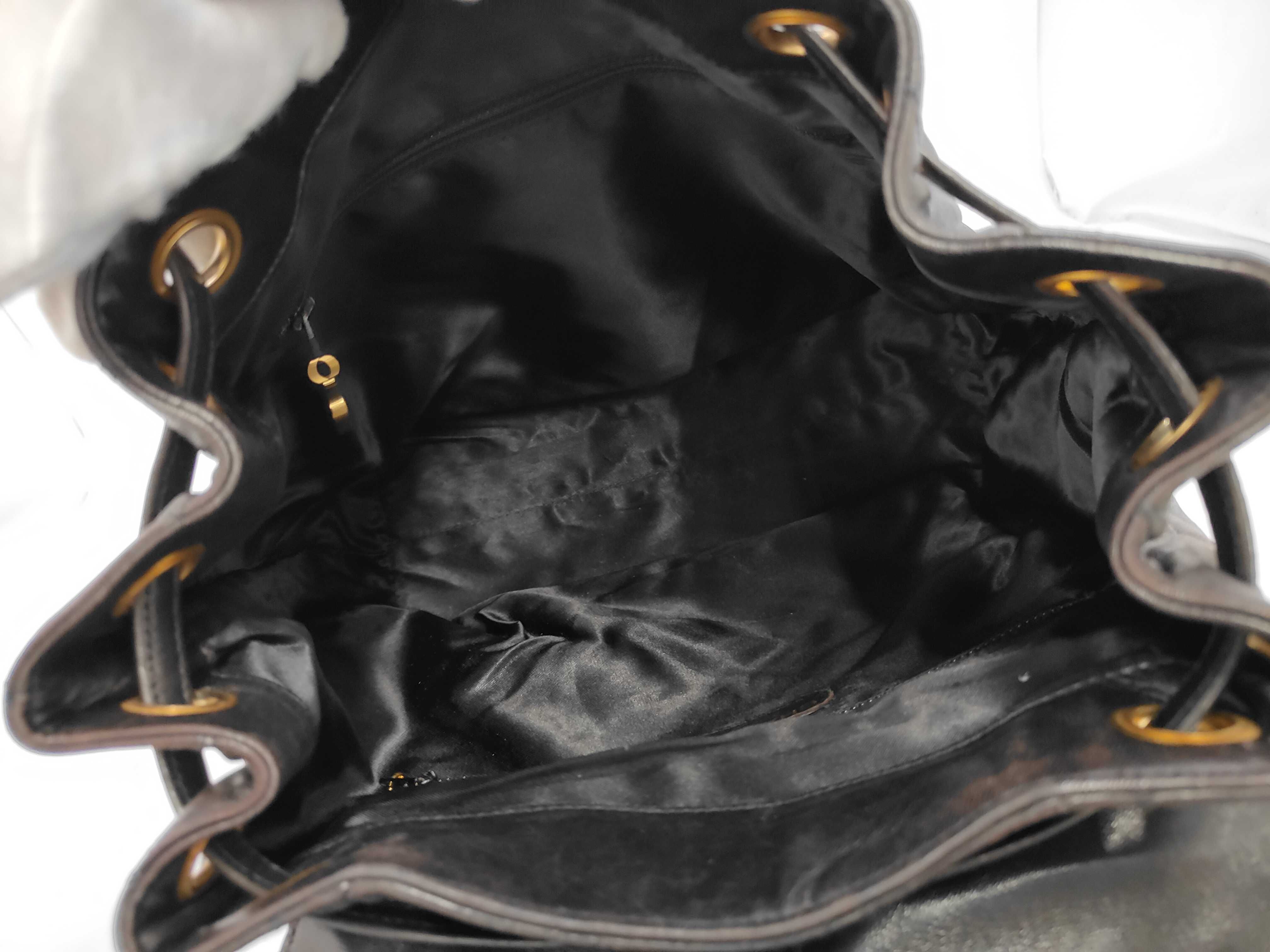 Matelassé Backpack, Black Lambskin, Brown Rucksack — view 9