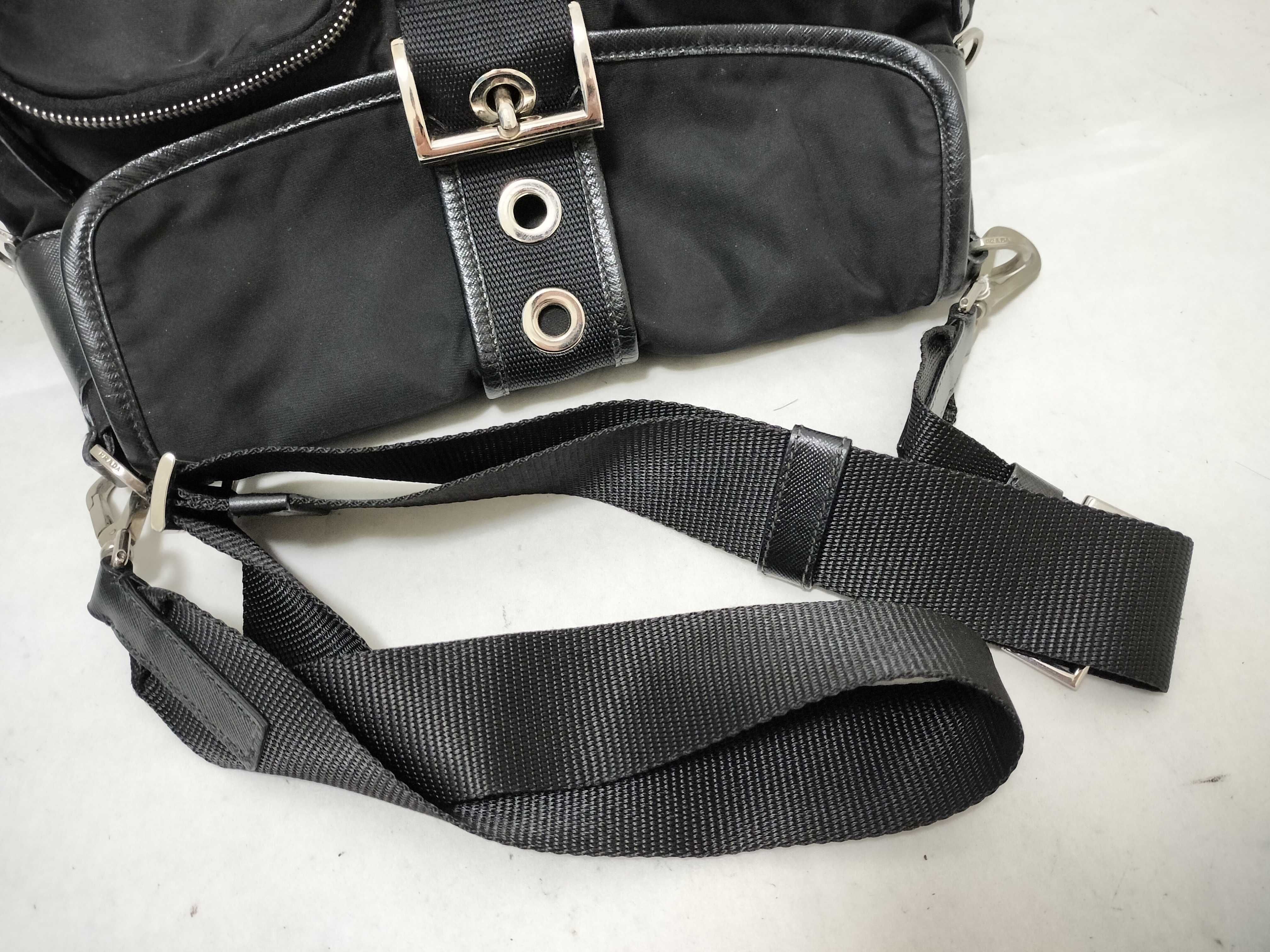 Nylon Prada Nylon Saffiano Shoulder Bag Black Shoulder Bag — view 3