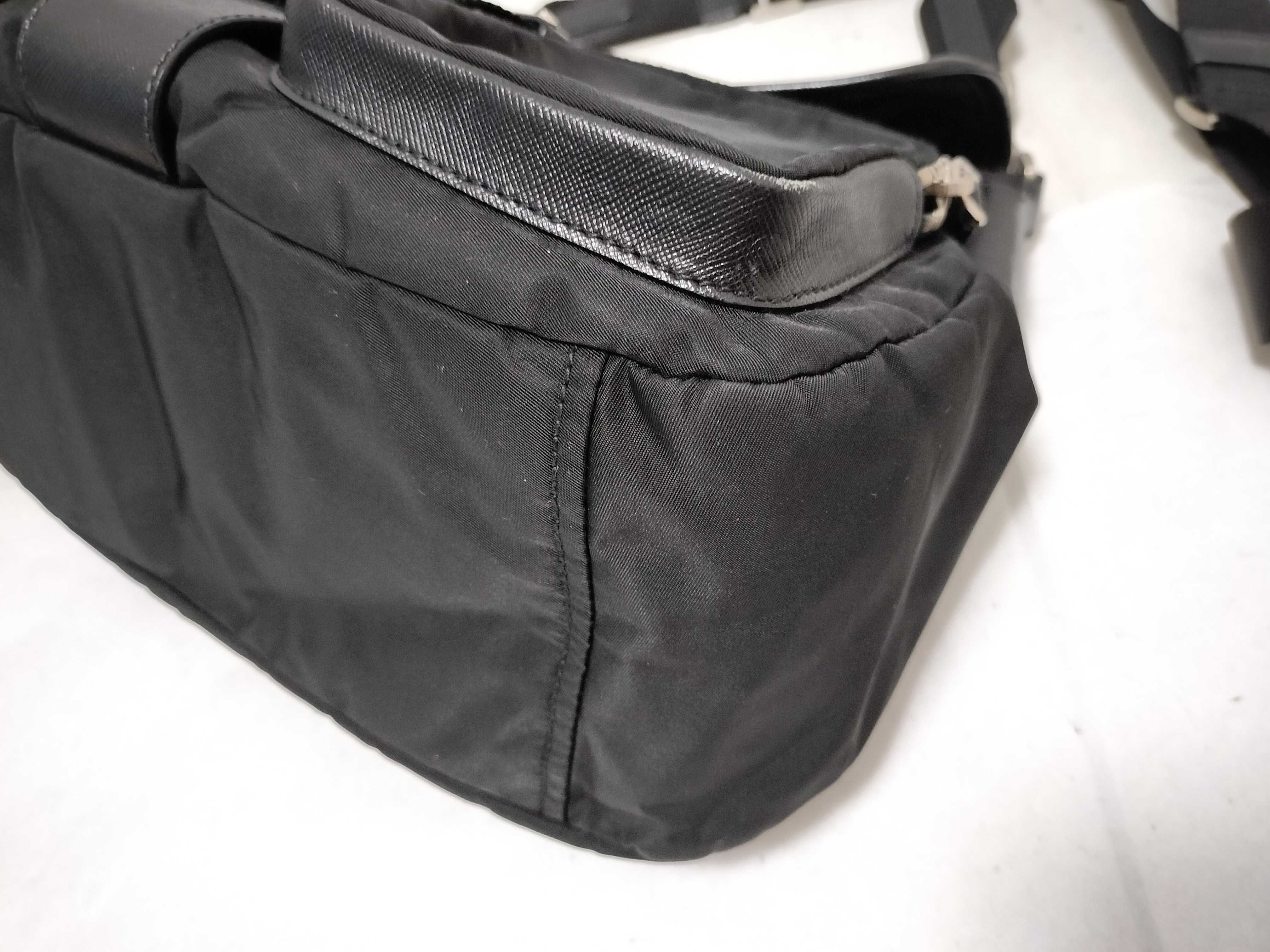 Nylon Prada Nylon Saffiano Shoulder Bag Black Shoulder Bag — view 6