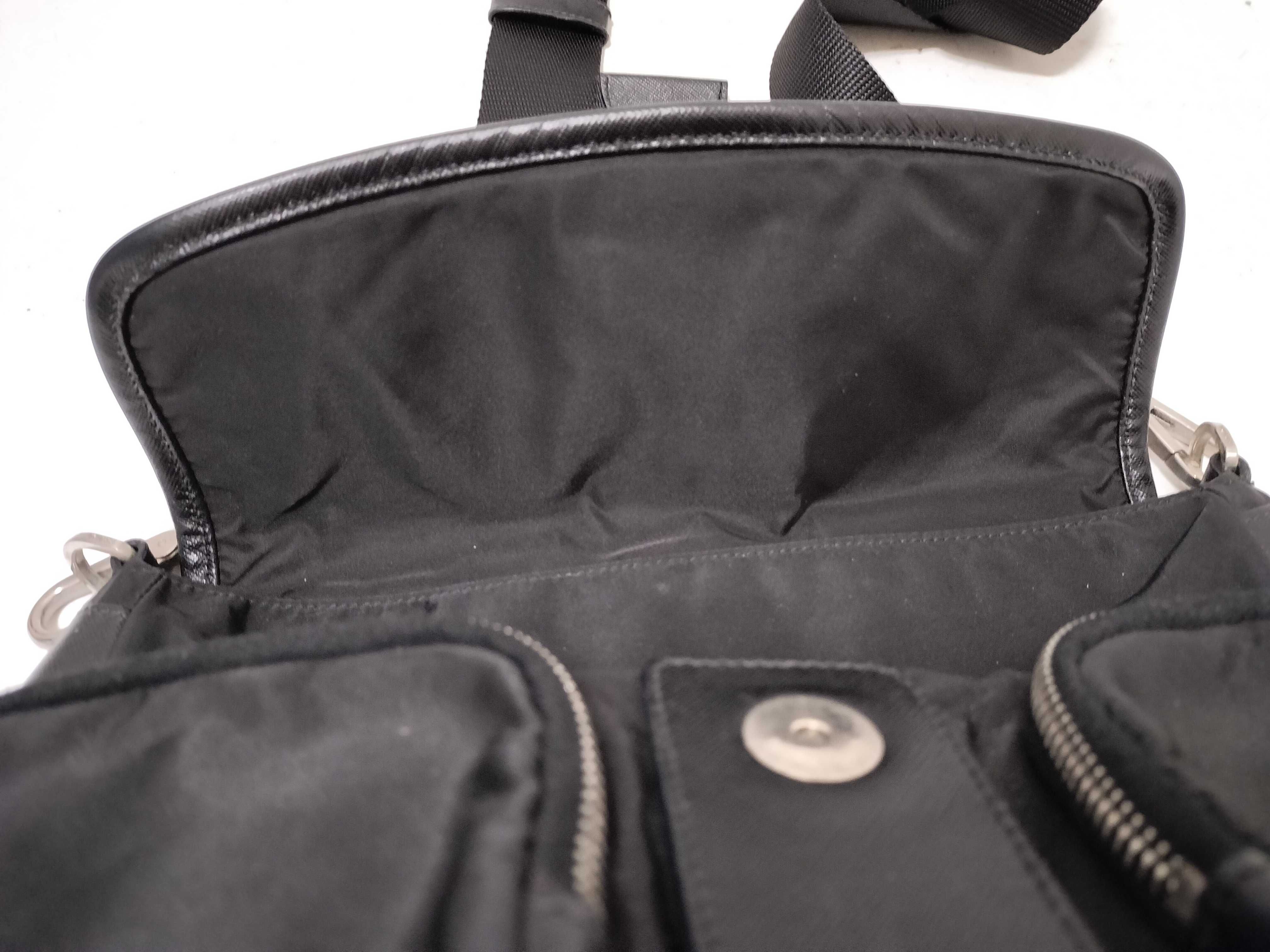 Nylon Prada Nylon Saffiano Shoulder Bag Black Shoulder Bag — view 8