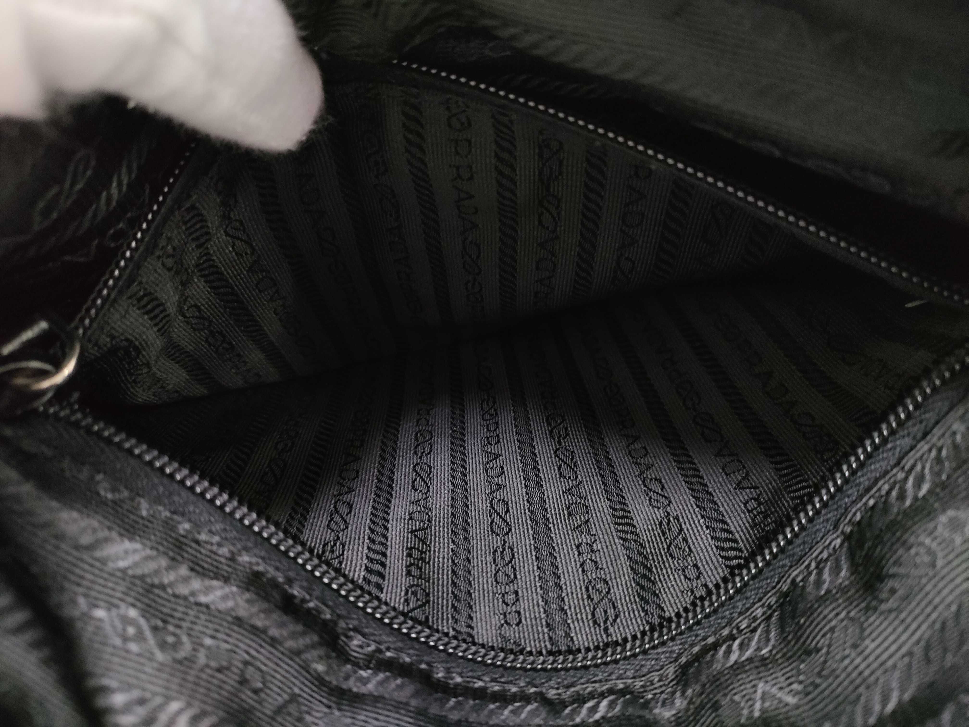 Nylon Shoulder Bag with Triangle Logo — view 11