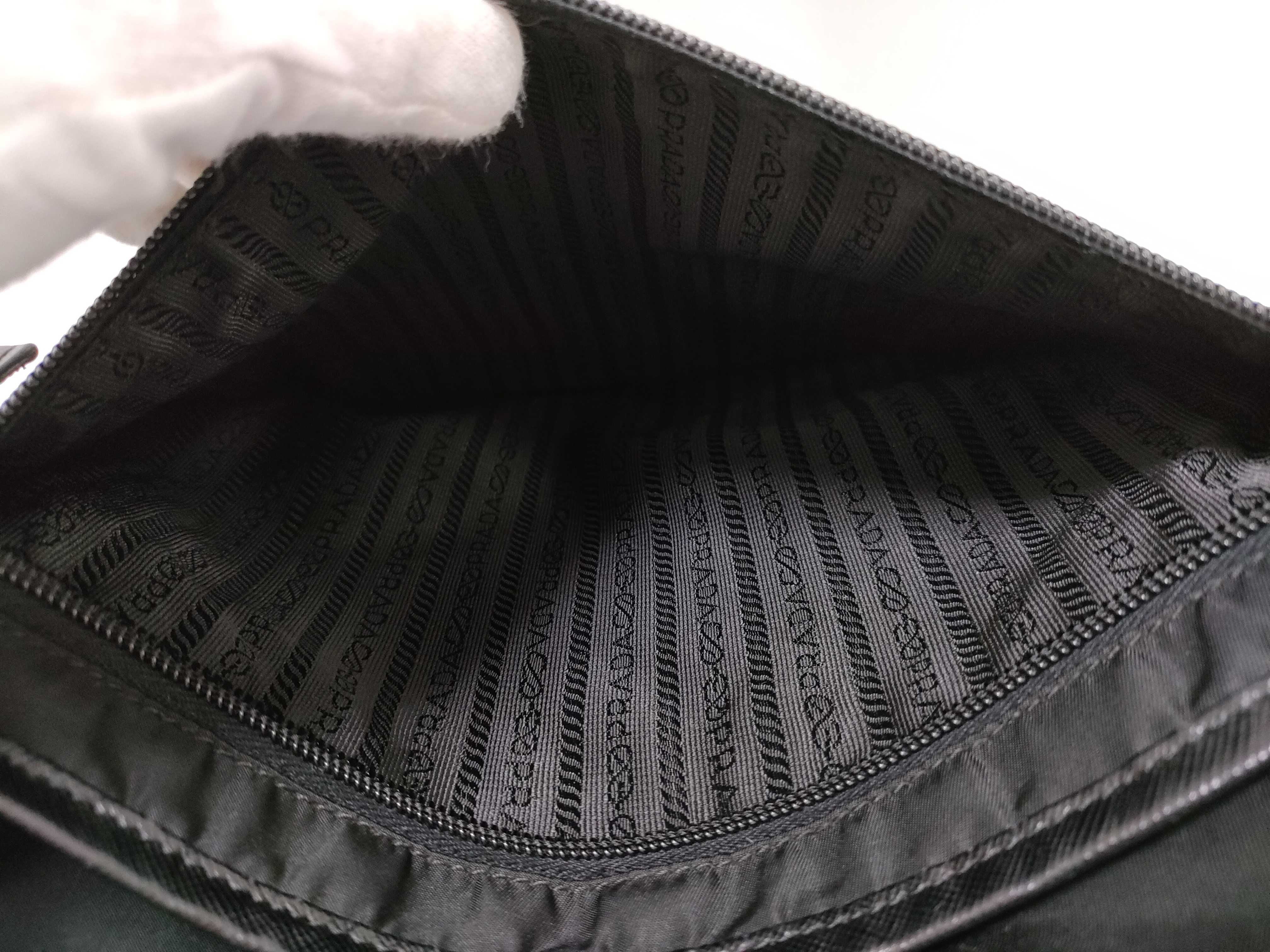 Nylon Shoulder Bag with Triangle Logo — view 13