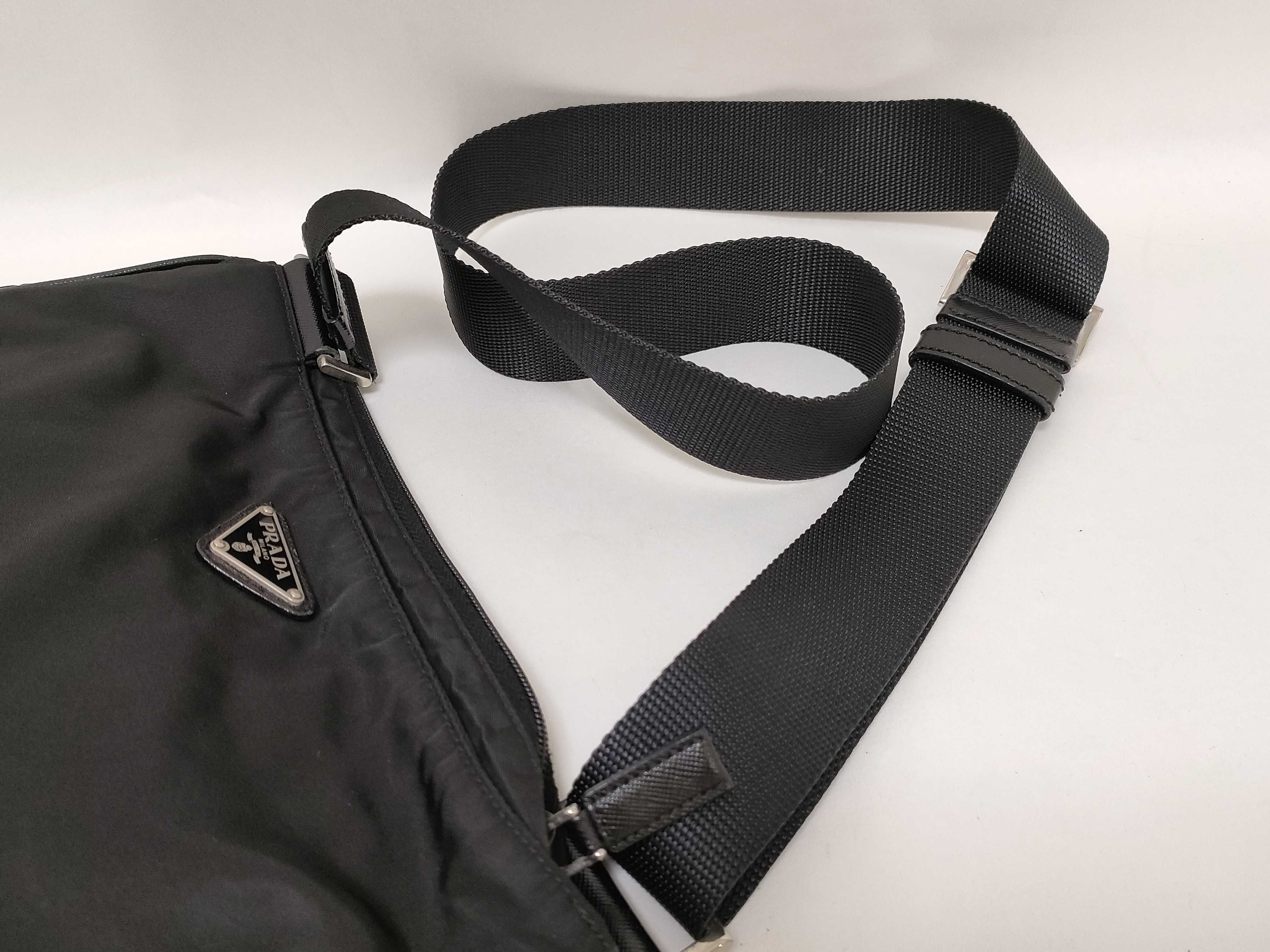 Nylon Shoulder Bag with Triangle Logo — view 3