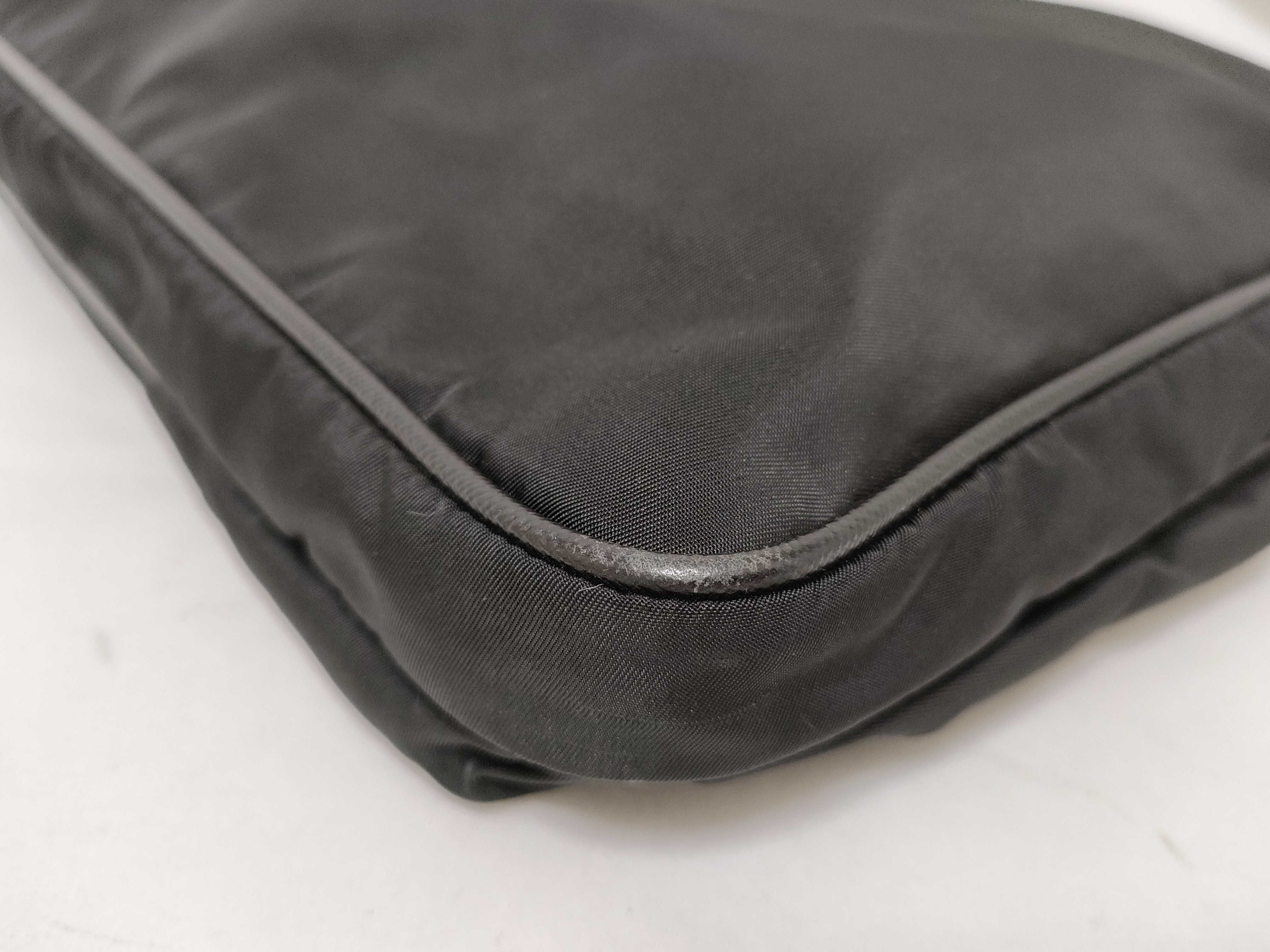 Nylon Shoulder Bag with Triangle Logo — view 6