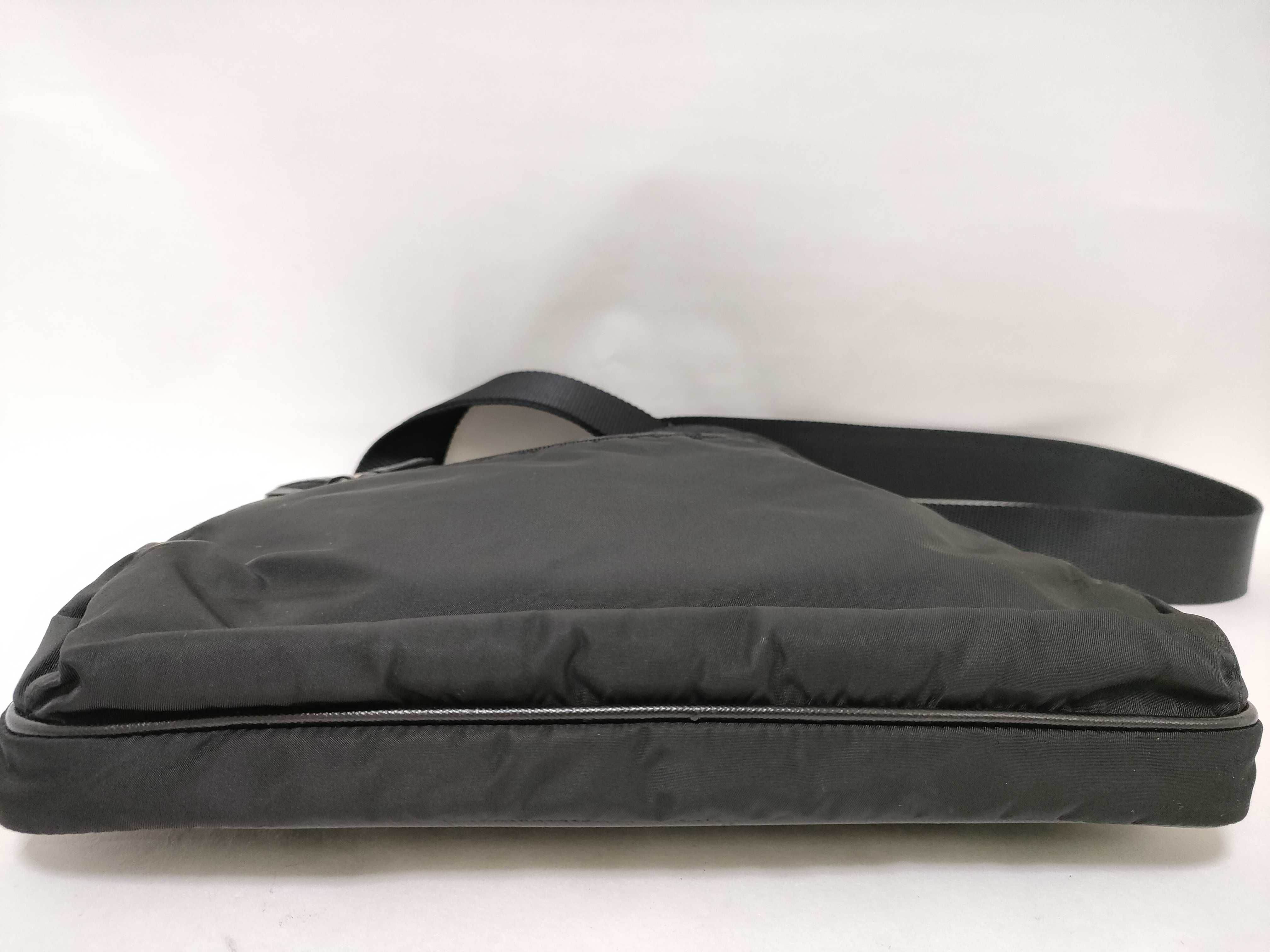 Nylon Shoulder Bag with Triangle Logo — view 7
