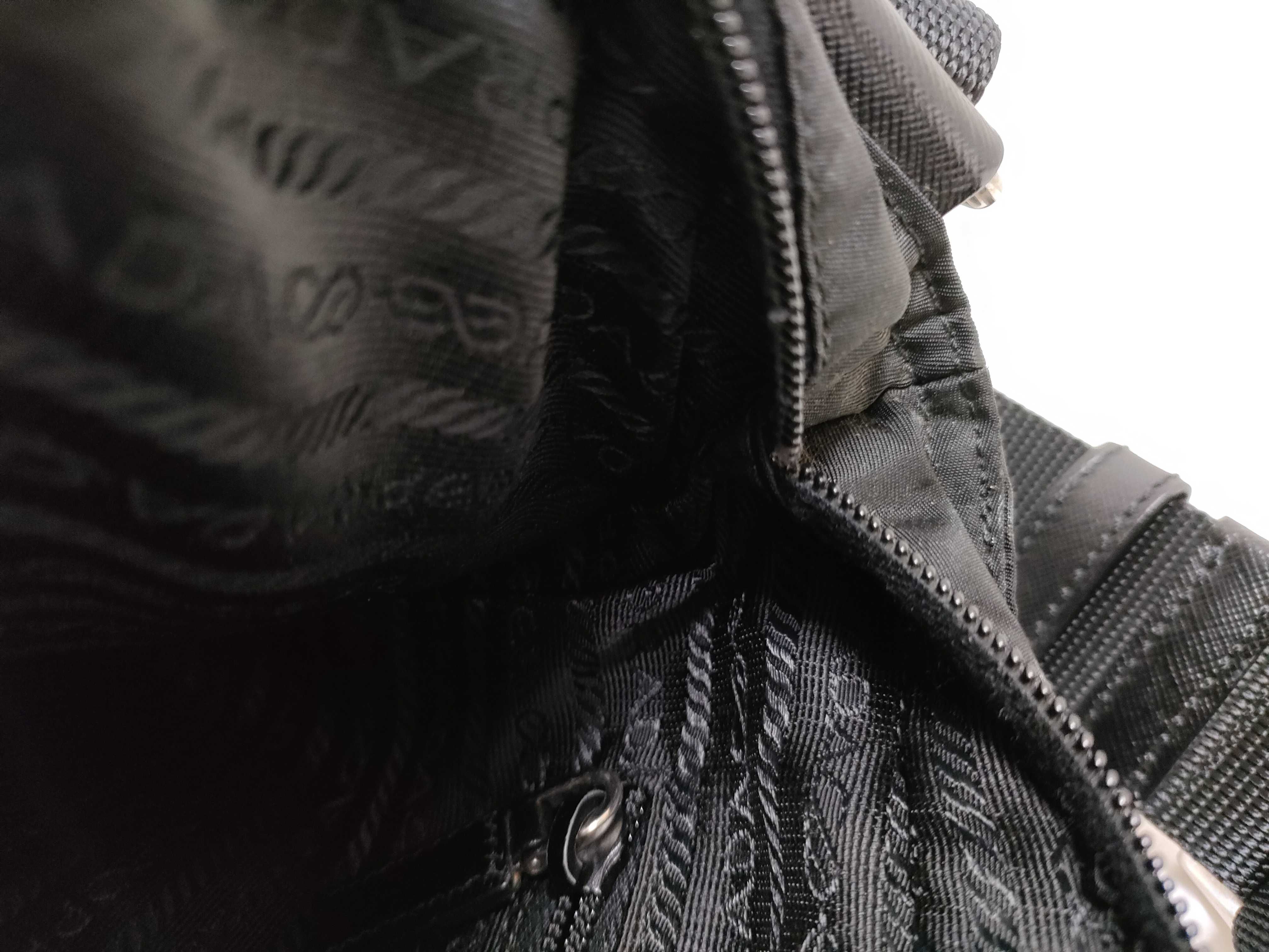 Nylon Shoulder Bag with Triangle Logo — view 9