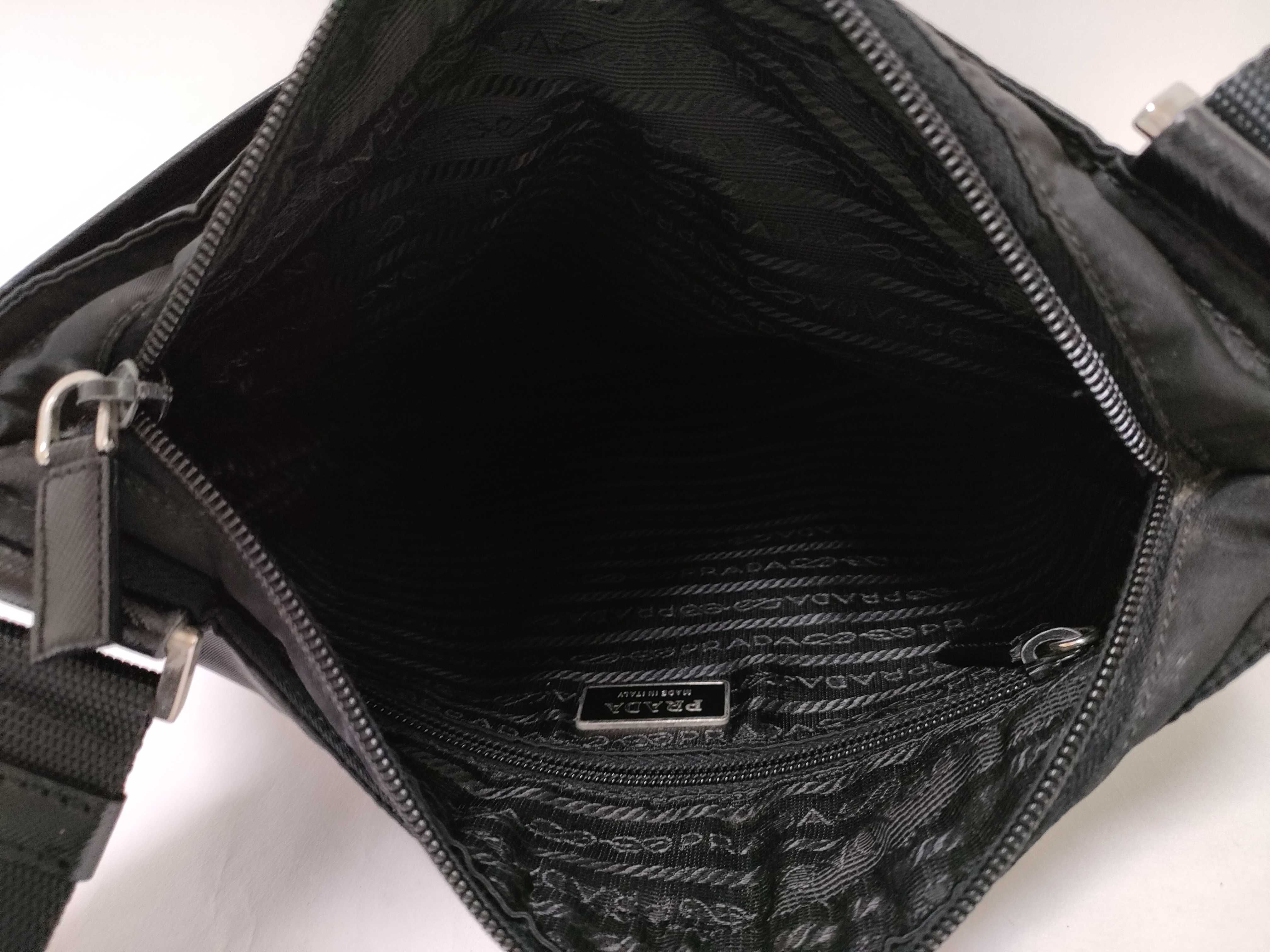 Nylon Shoulder Bag with Triangle Logo — view 10