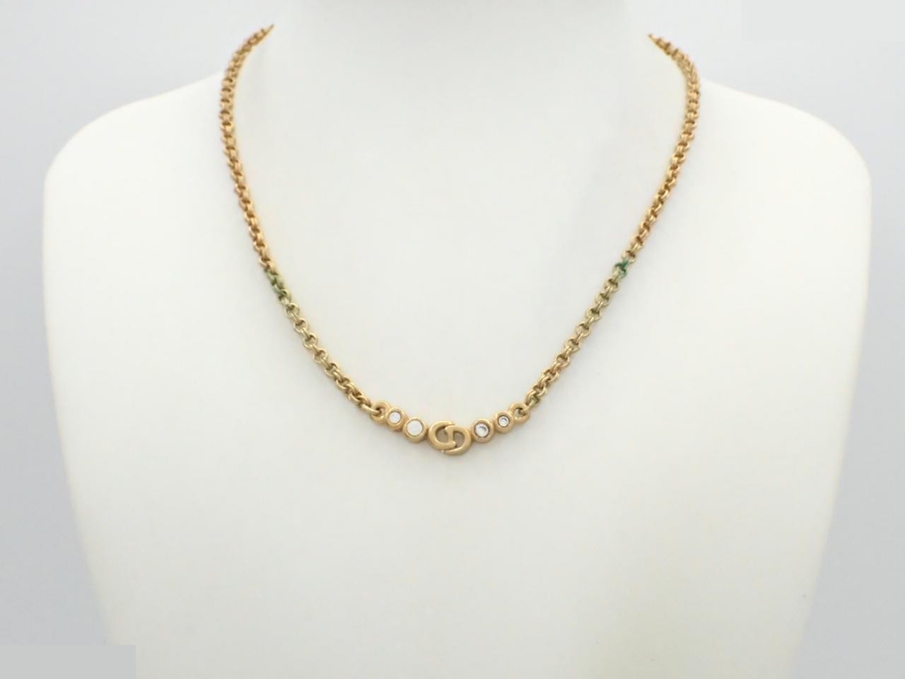 Rhinestone necklace, chain approximately 42cm — view 3