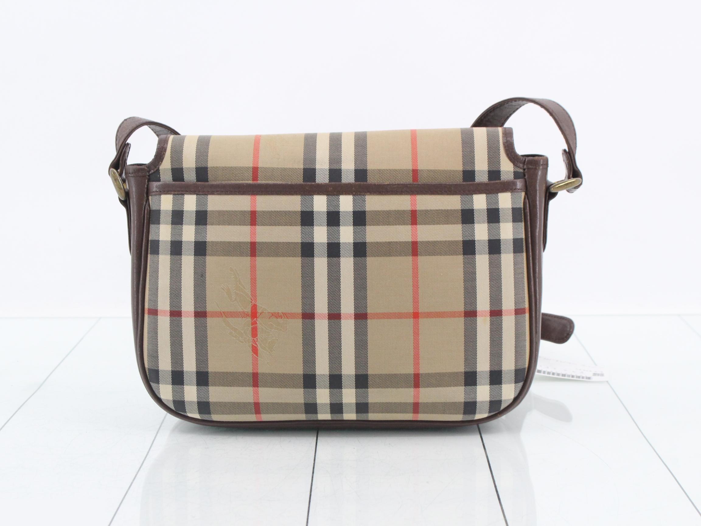 Burberrys Nova Check Horse Logo Shoulder Bag — view 2