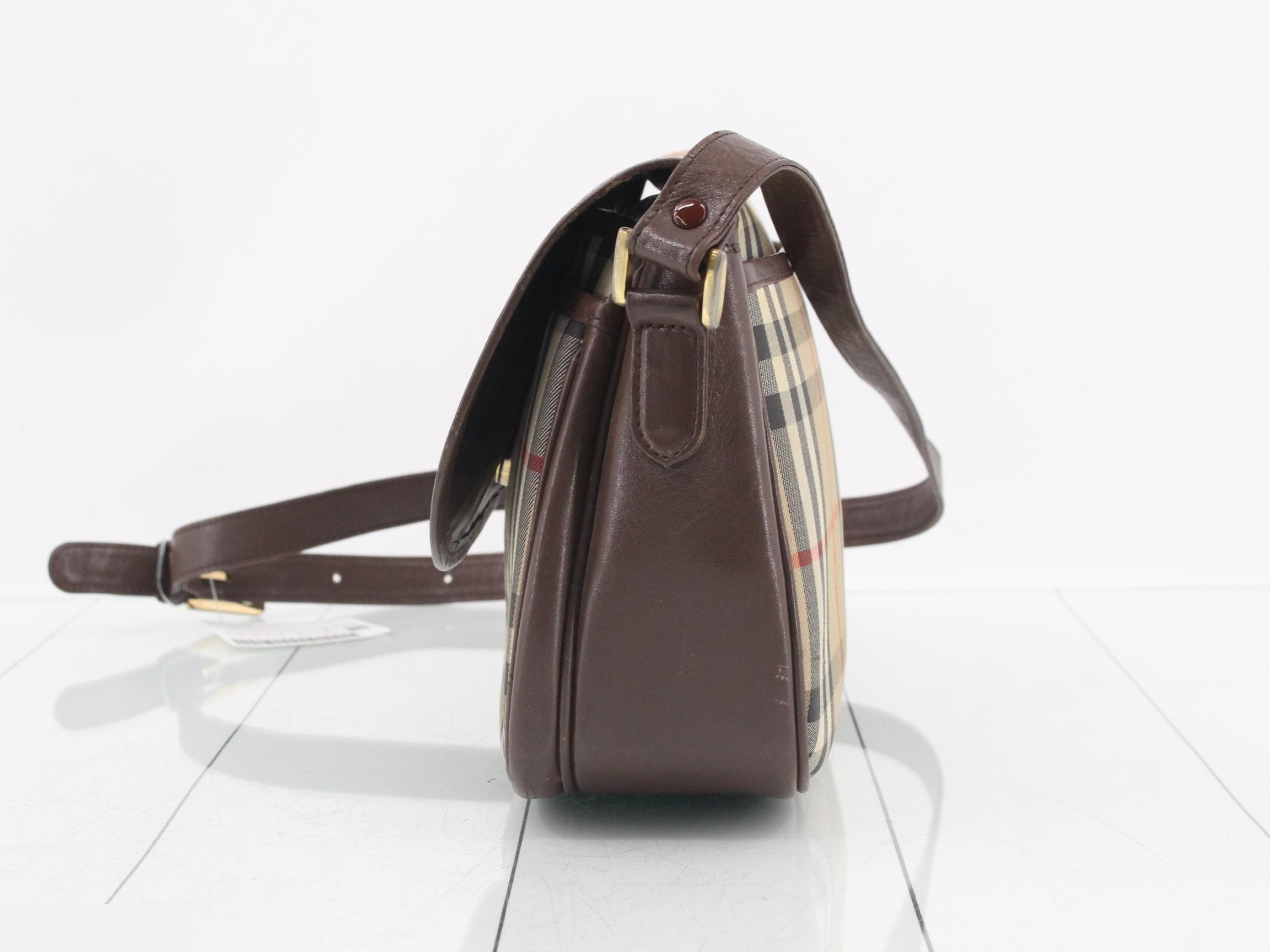 Burberrys Nova Check Horse Logo Shoulder Bag — view 3