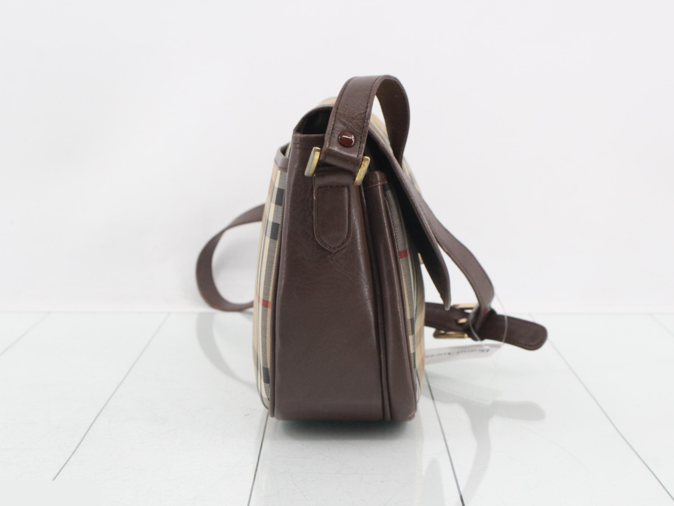 Burberrys Nova Check Horse Logo Shoulder Bag — view 4
