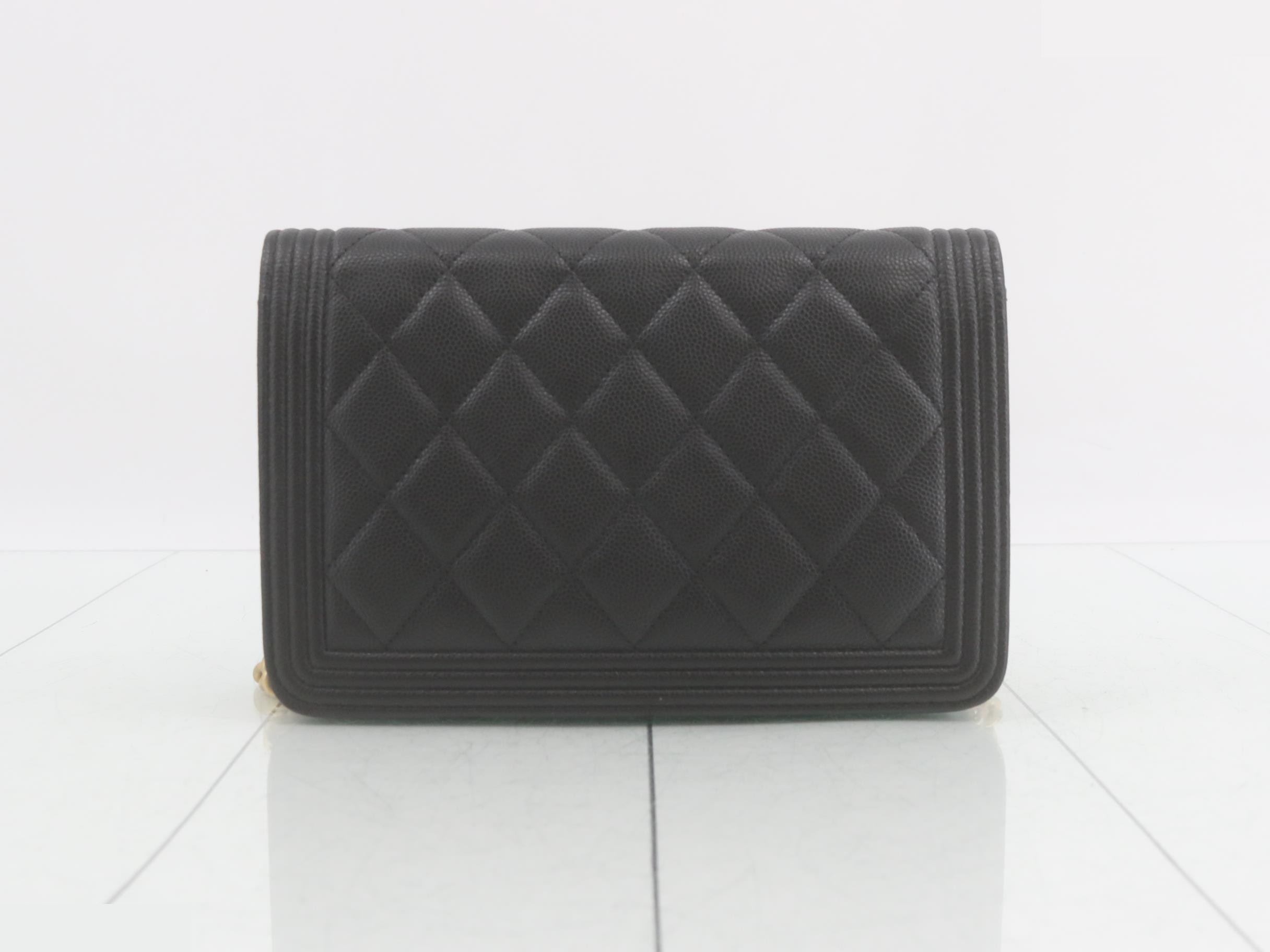 Plate IC Caviar Skin (Bag) Shoulder Bag - Black — view 2