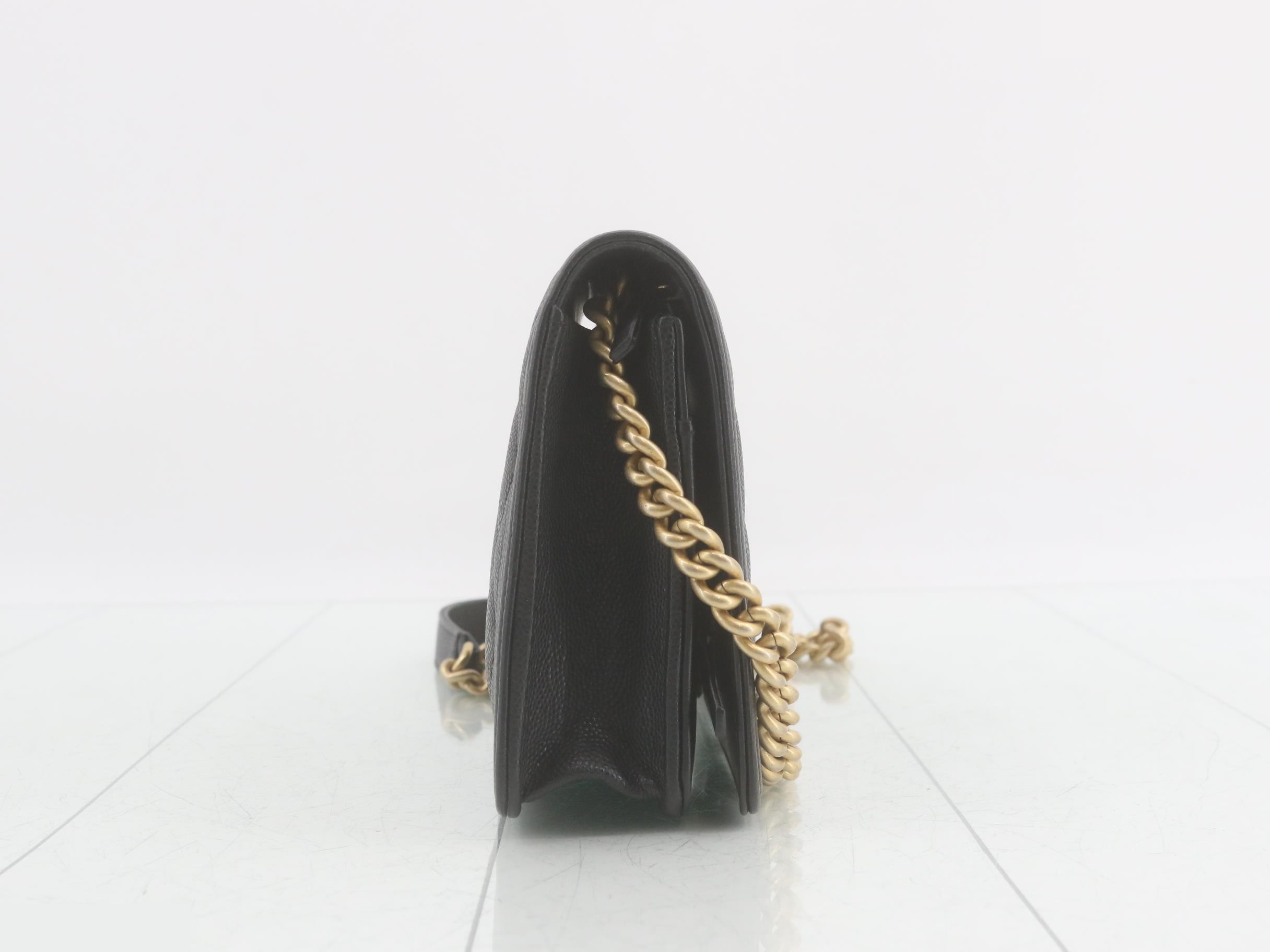 Plate IC Caviar Skin (Bag) Shoulder Bag - Black — view 4