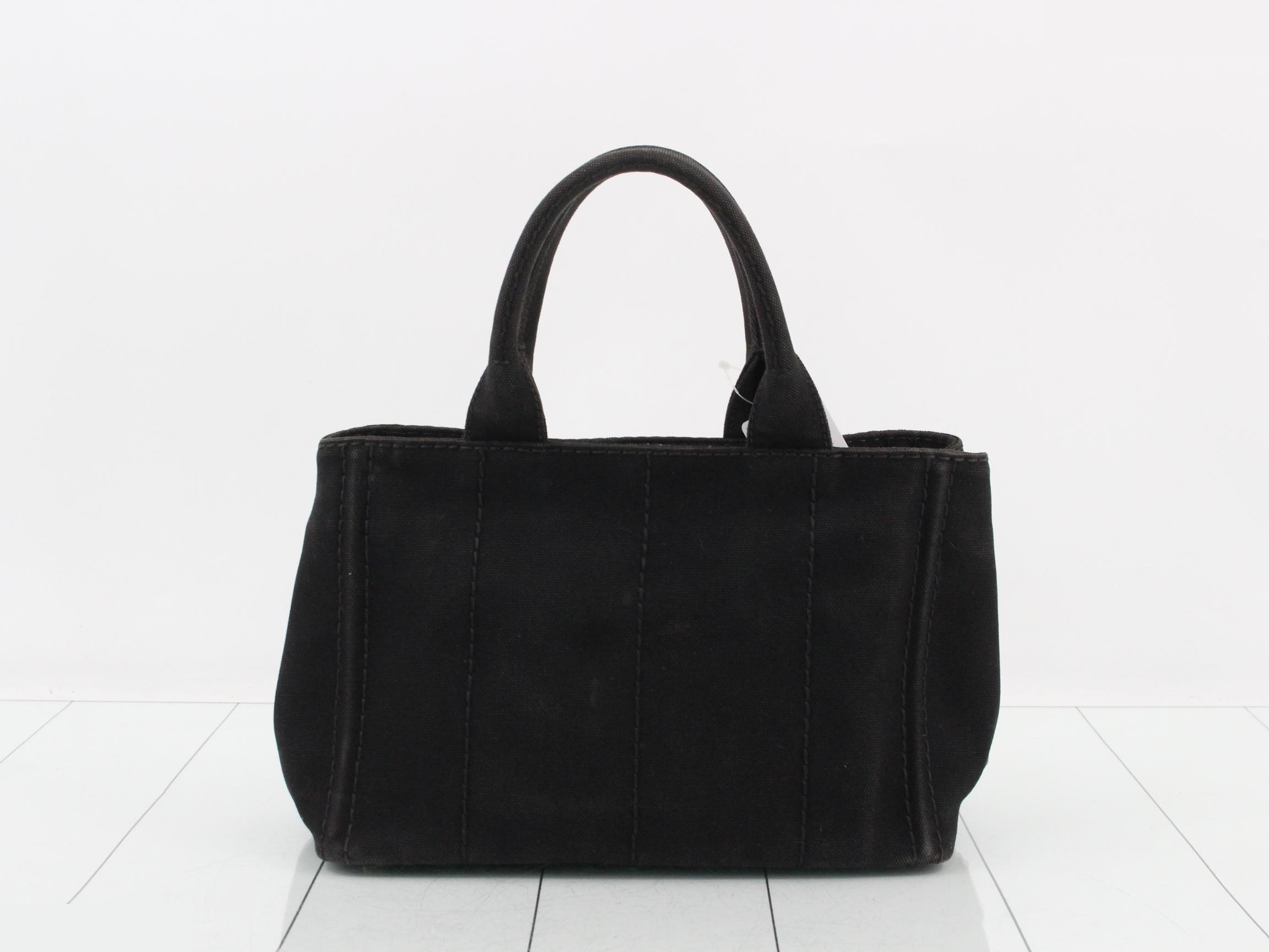 Canapa Tote Bag, Canvas, Black — view 2