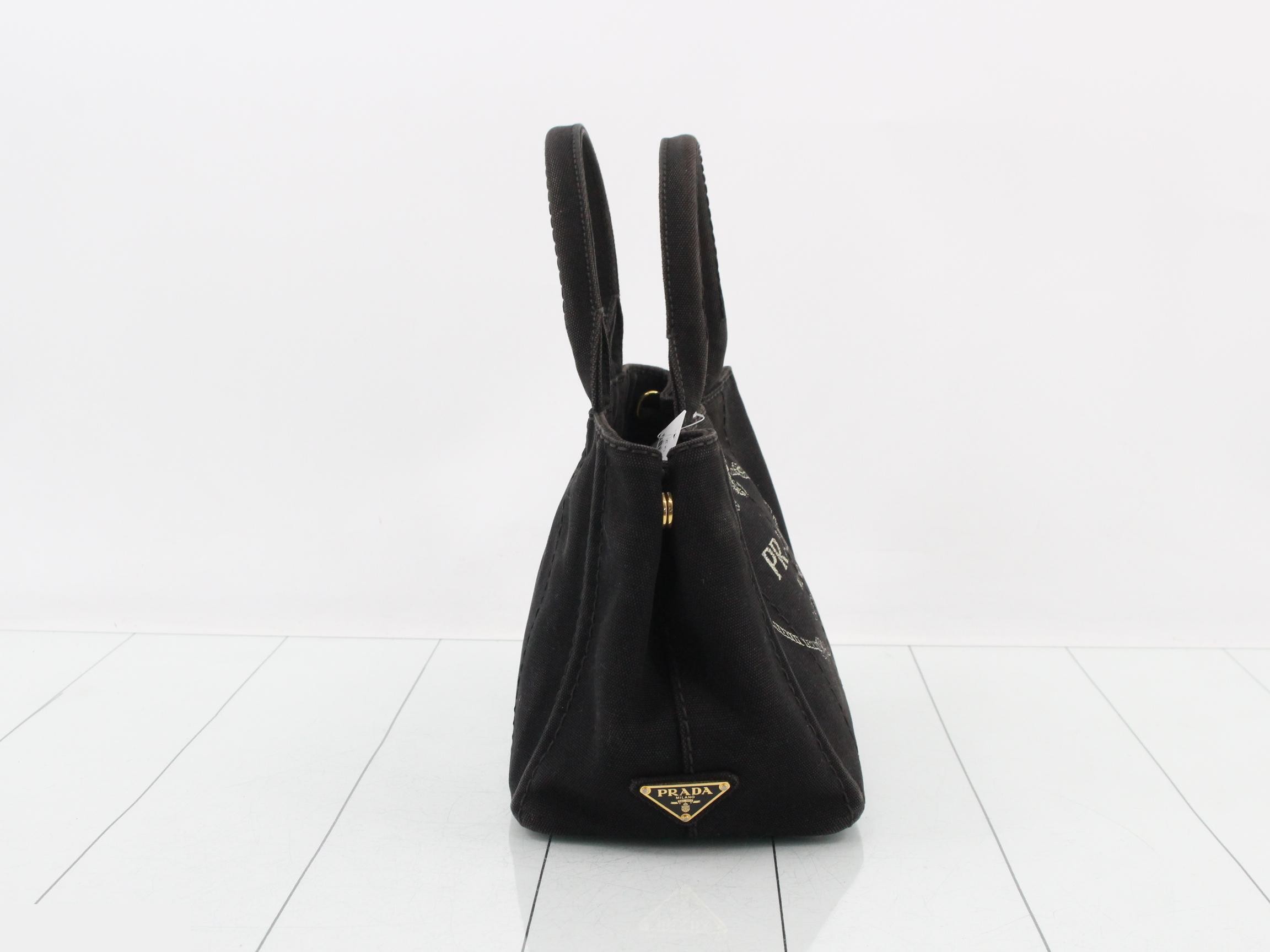 Canapa Tote Bag, Canvas, Black — view 4