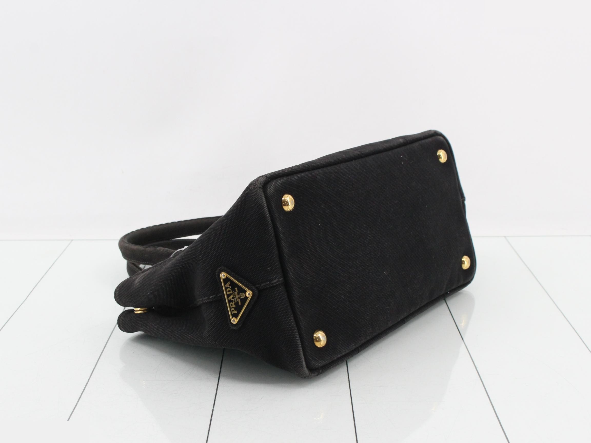 Canapa Tote Bag, Canvas, Black — view 5