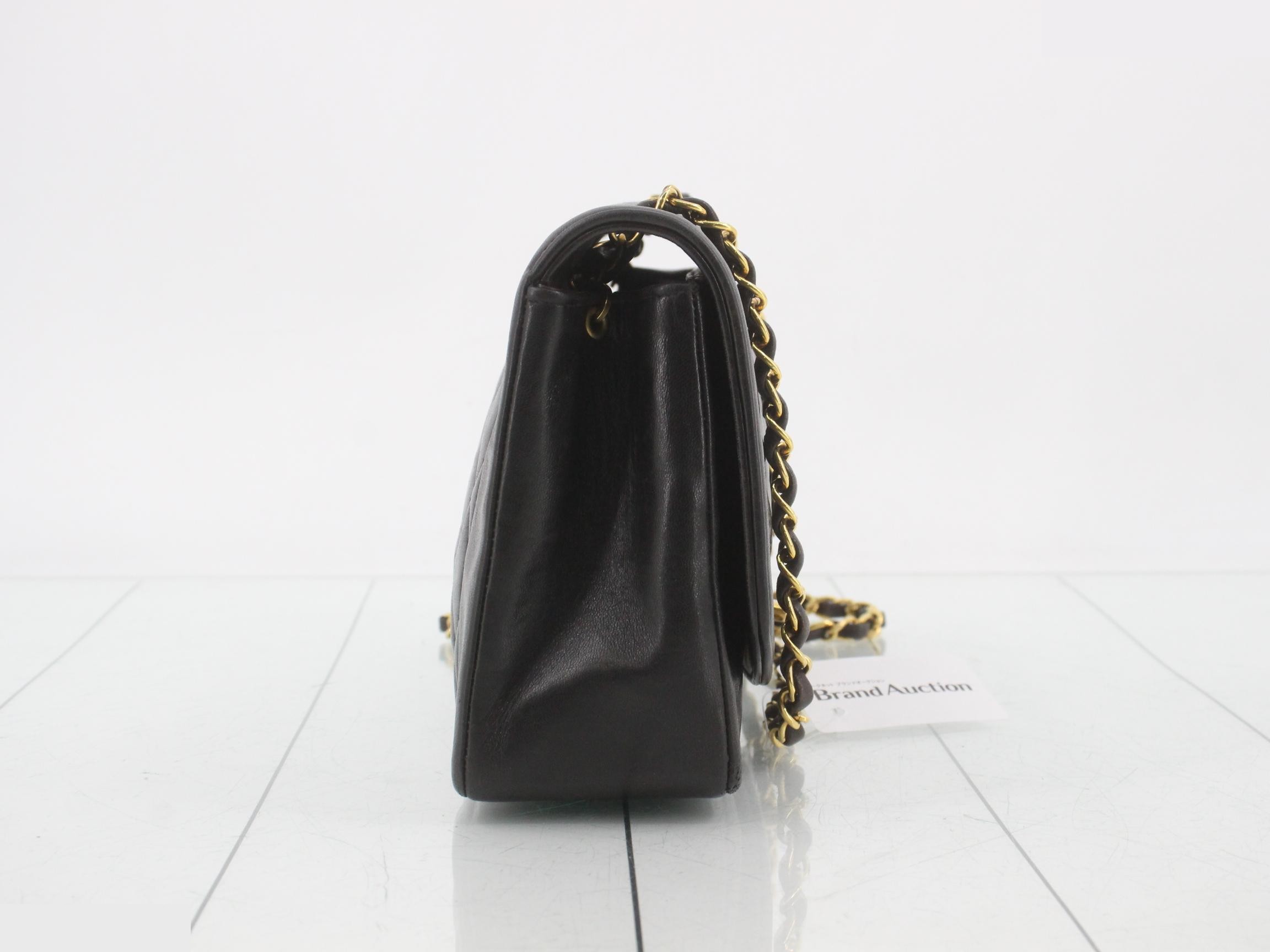 Matelassé Diana 25 Chain Shoulder Bag, Lambskin, Black, Series 3 — view 4