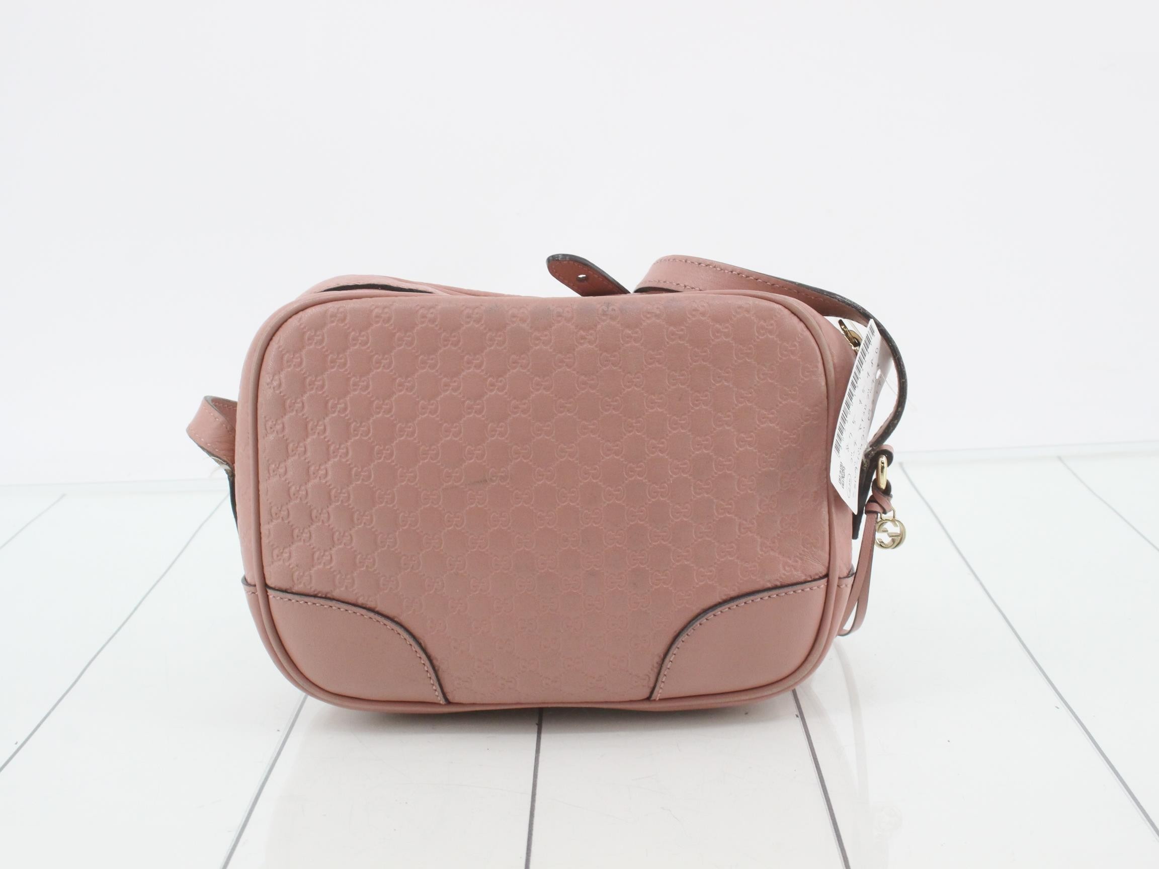 Micro Guccisima Shoulder Bag Pink Leather — view 2