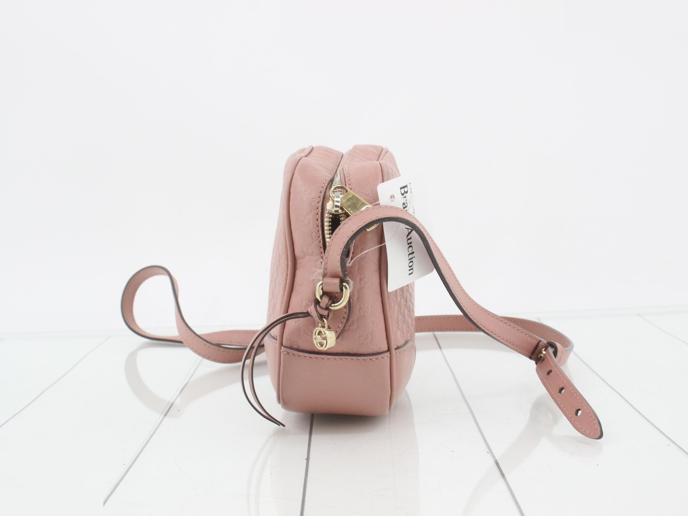 Micro Guccisima Shoulder Bag Pink Leather — view 4