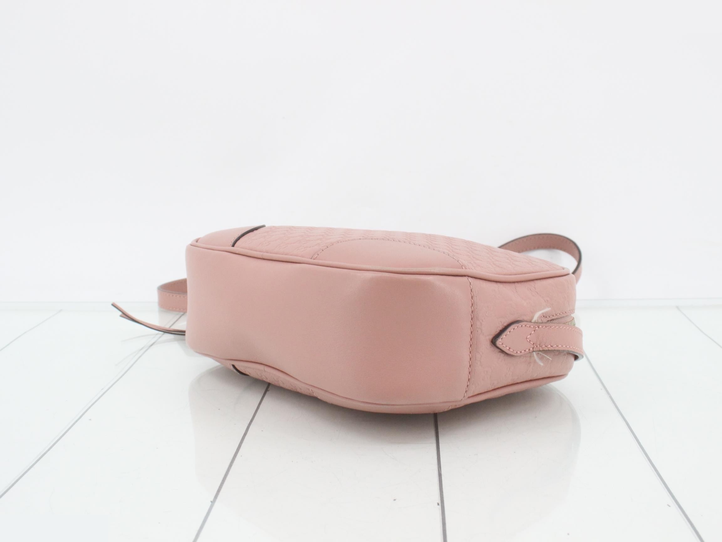 Micro Guccisima Shoulder Bag Pink Leather — view 6