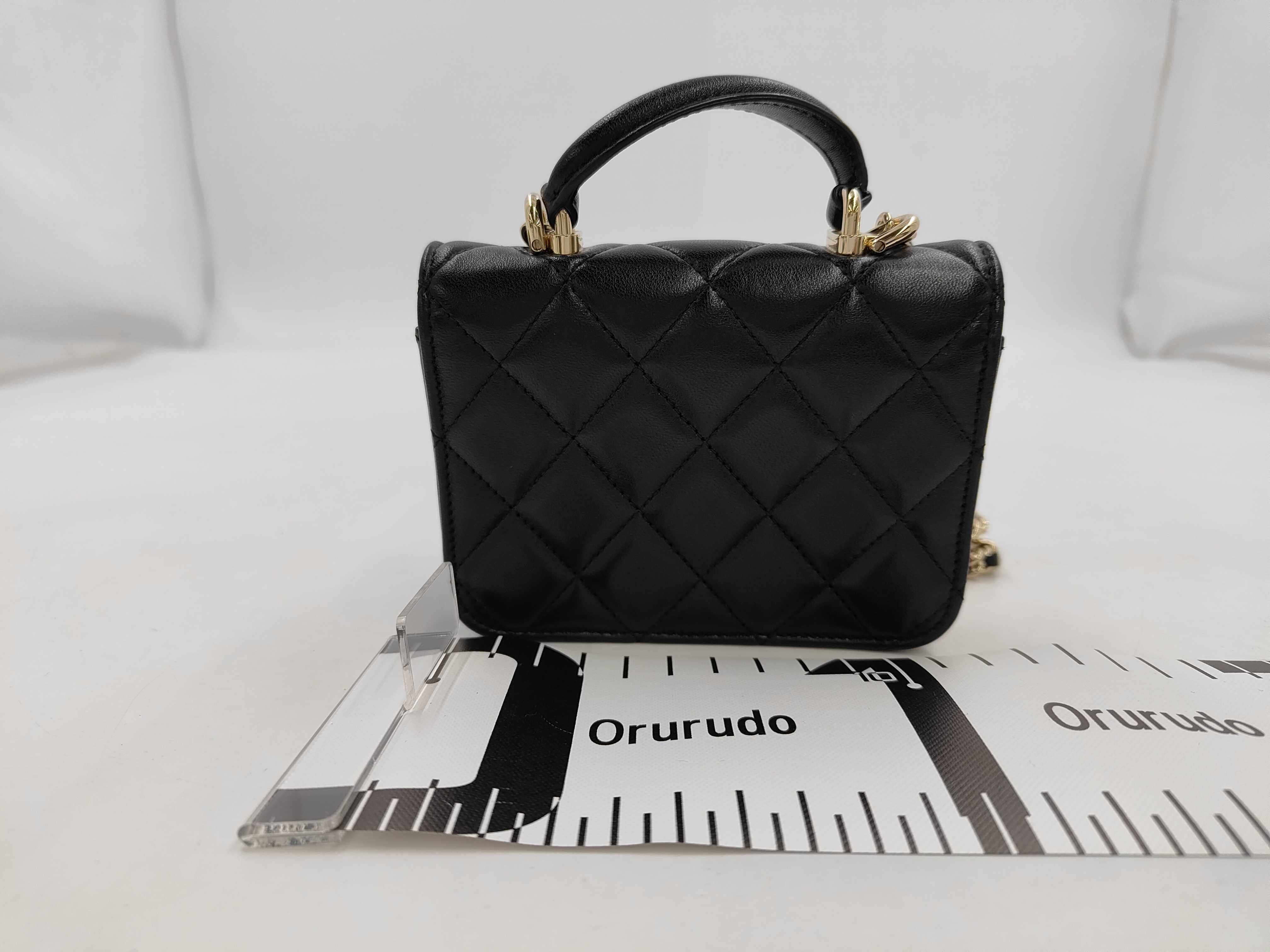 Matelassé Top Handle Mini Chain Shoulder Bag — view 2