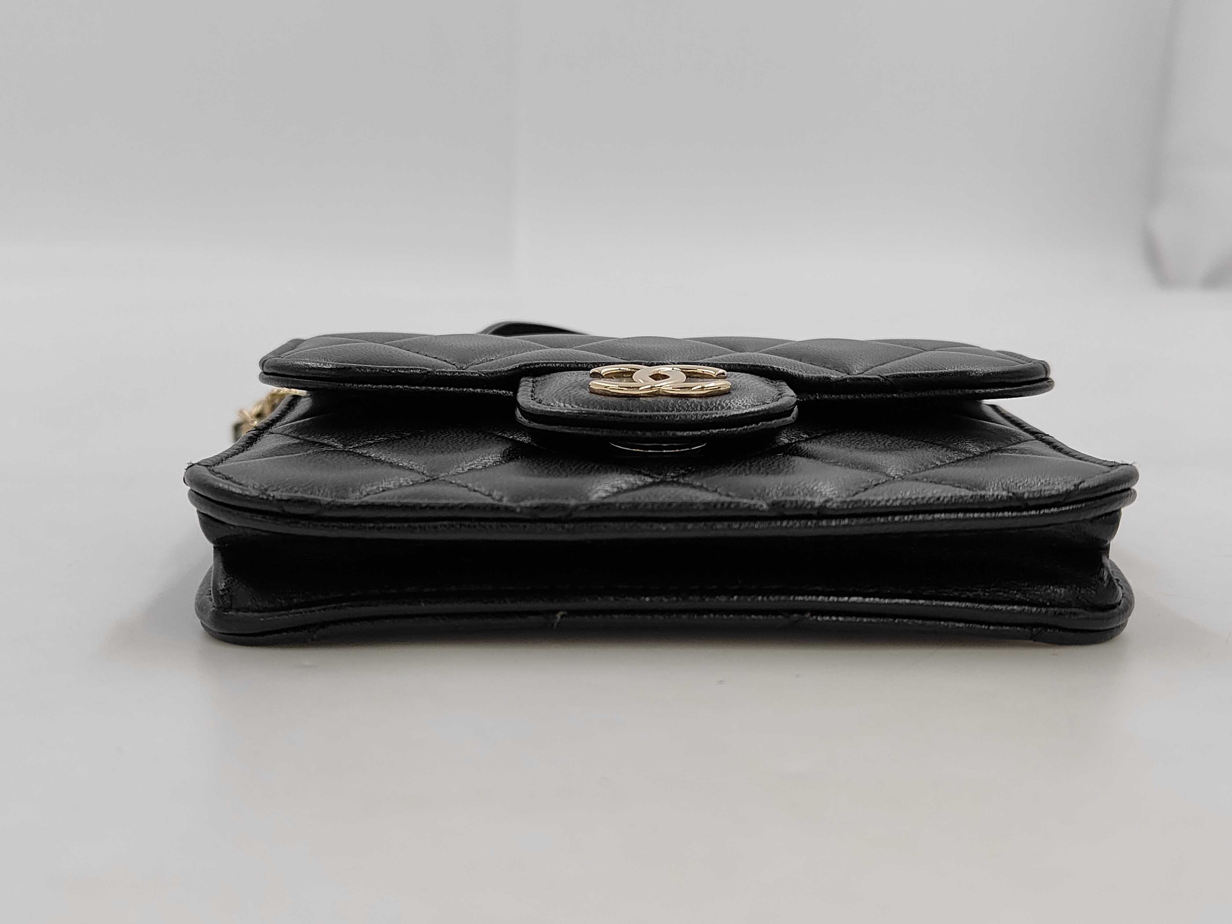 Matelassé Top Handle Mini Chain Shoulder Bag — view 3