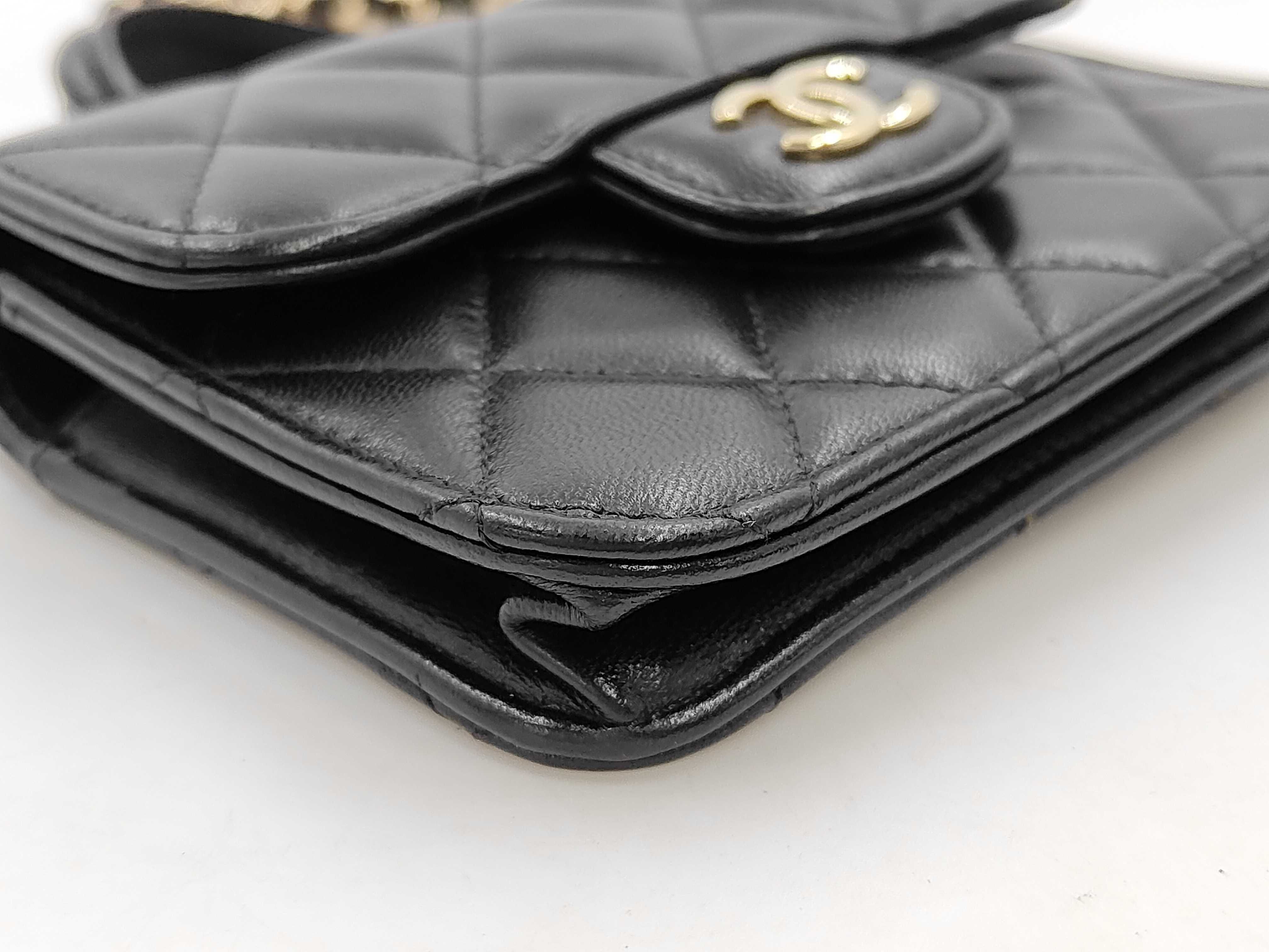 Matelassé Top Handle Mini Chain Shoulder Bag — view 4