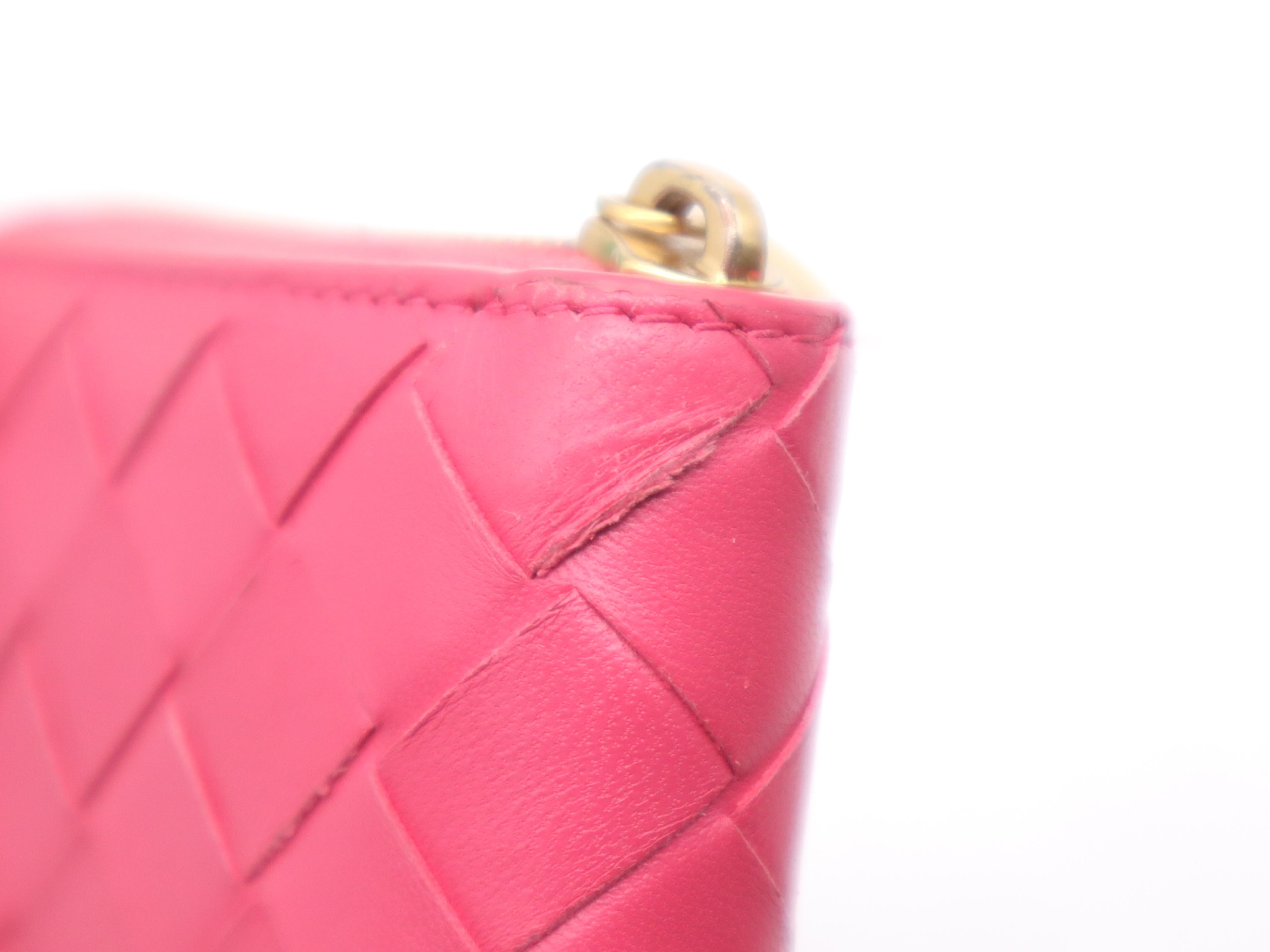Leather Round Zipper Maxi Intrecciato Long Wallet with Box and Dust Bag — view 6