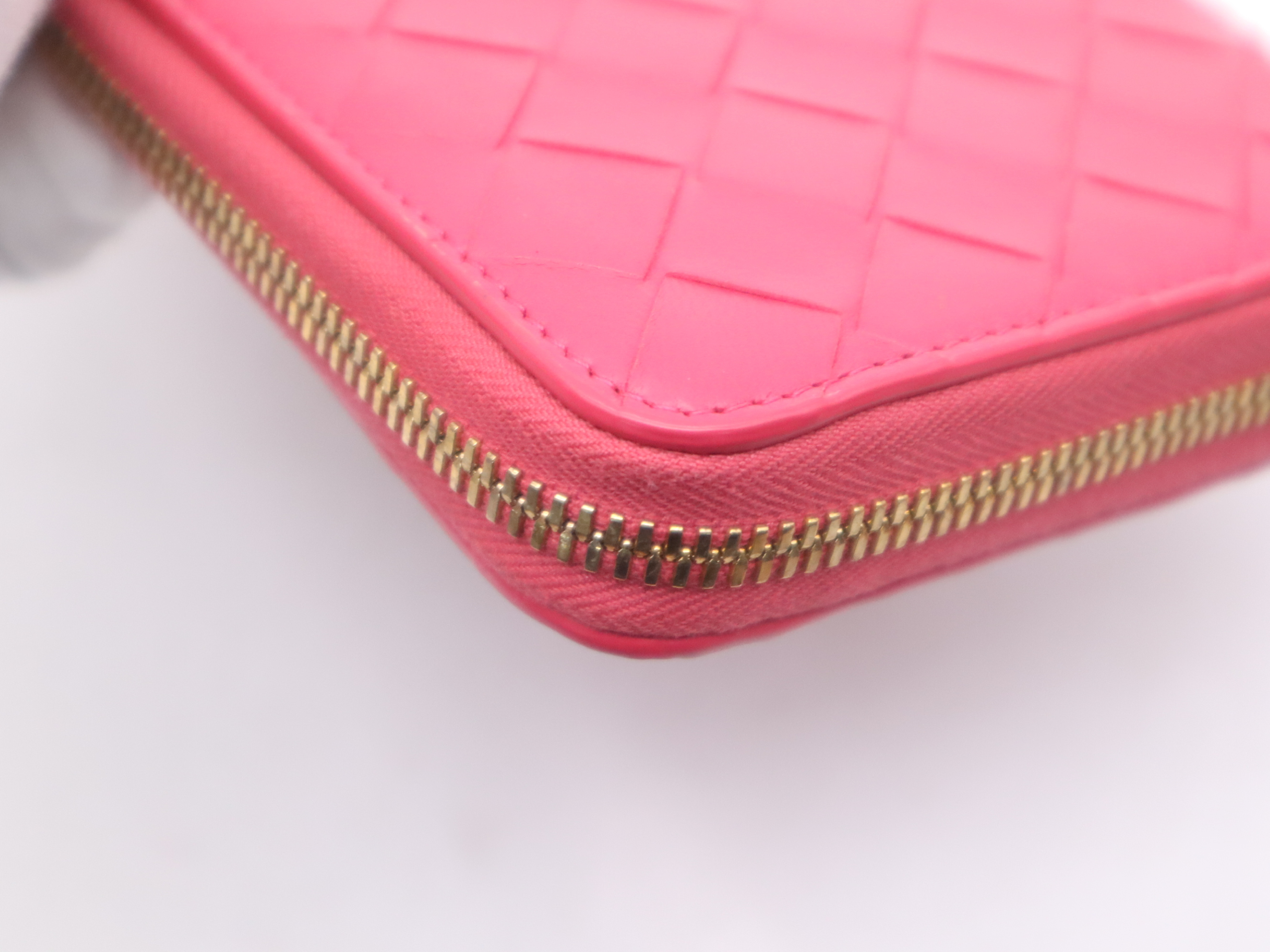 Leather Round Zipper Maxi Intrecciato Long Wallet with Box and Dust Bag — view 7