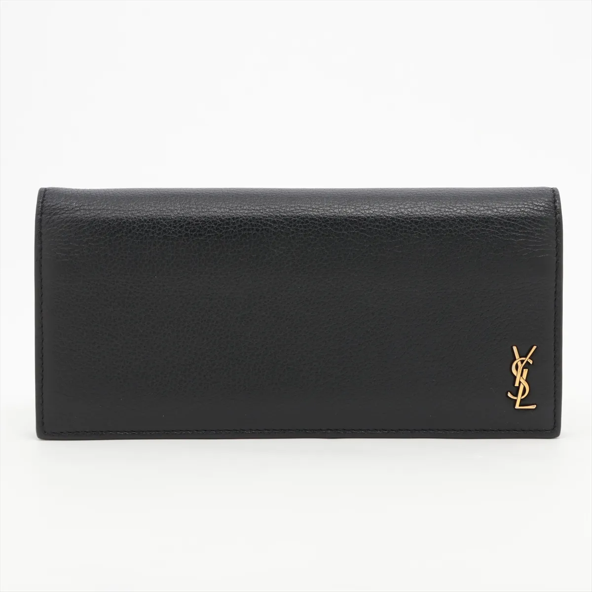 Monogram Zip-Around Wallet Leather Long Wallet Black