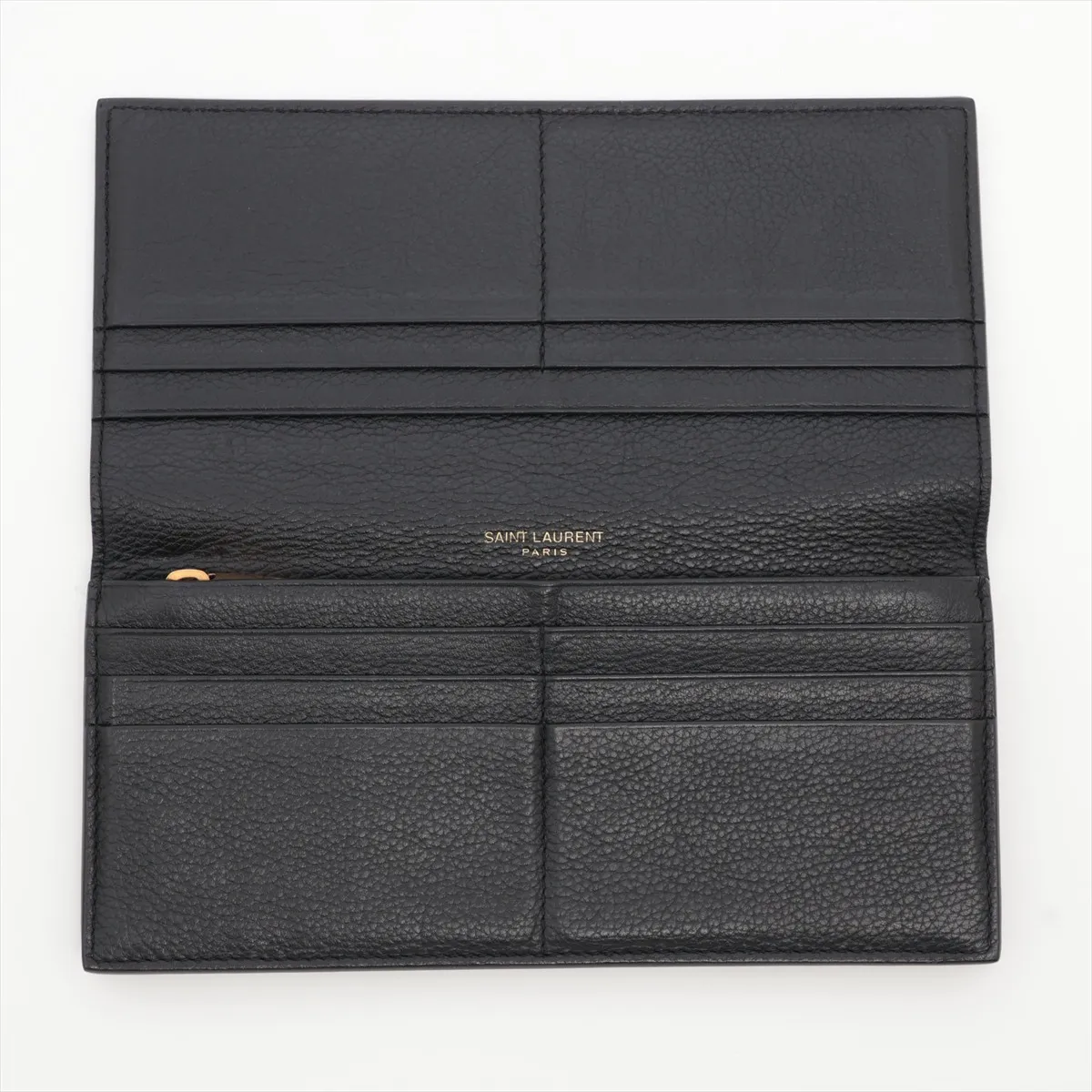 Monogram Zip-Around Wallet Leather Long Wallet Black — view 3