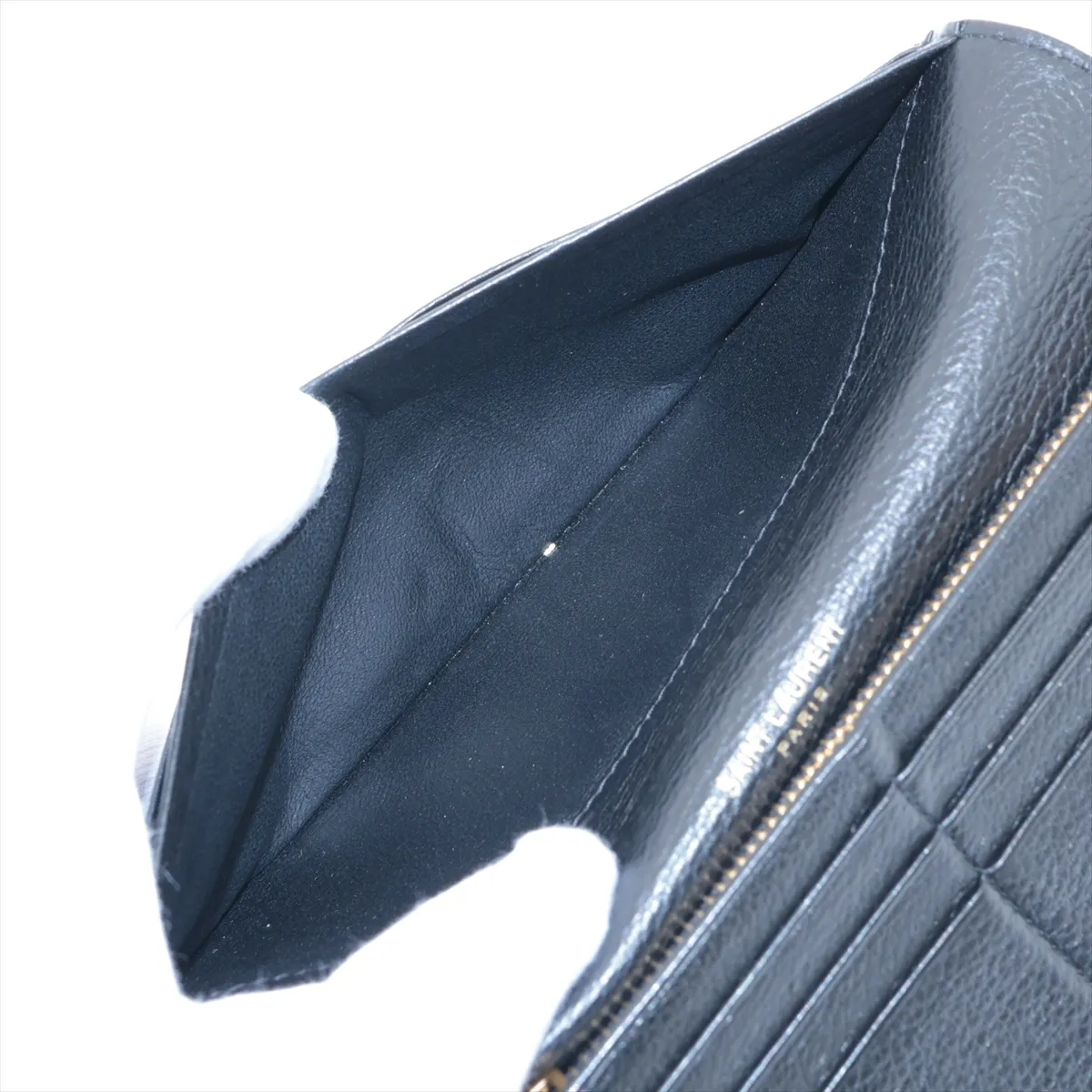 Monogram Zip-Around Wallet Leather Long Wallet Black — view 4