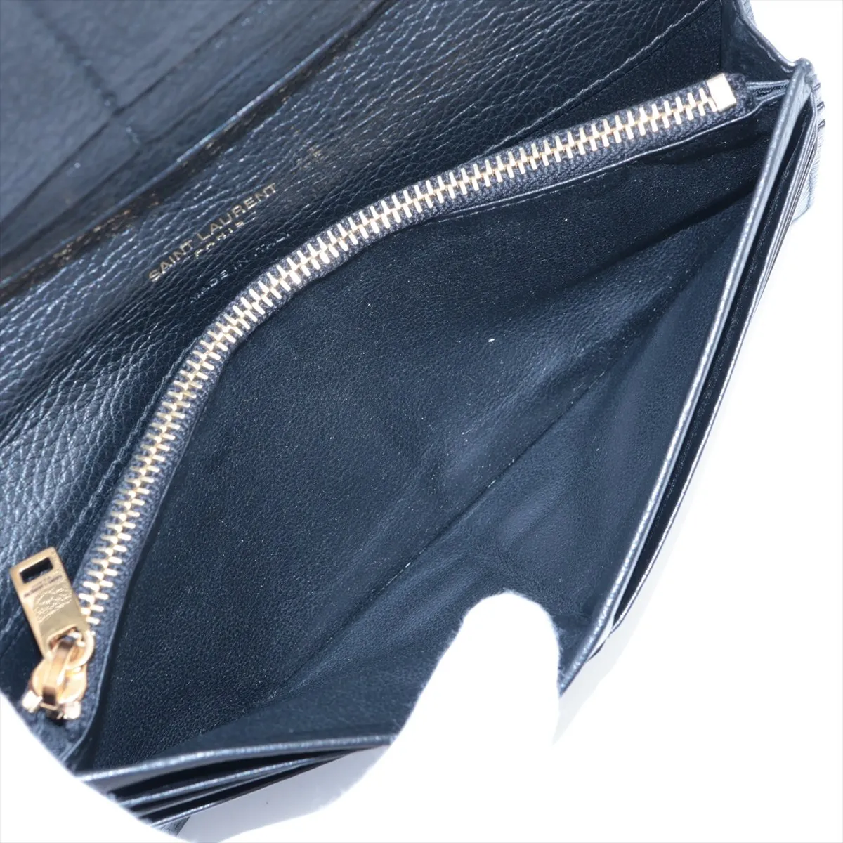 Monogram Zip-Around Wallet Leather Long Wallet Black — view 6