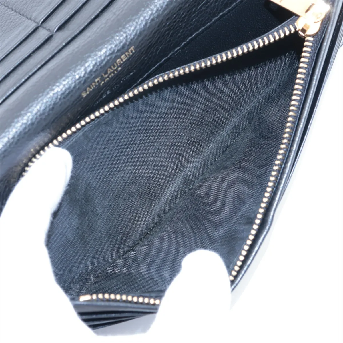 Monogram Zip-Around Wallet Leather Long Wallet Black — view 7