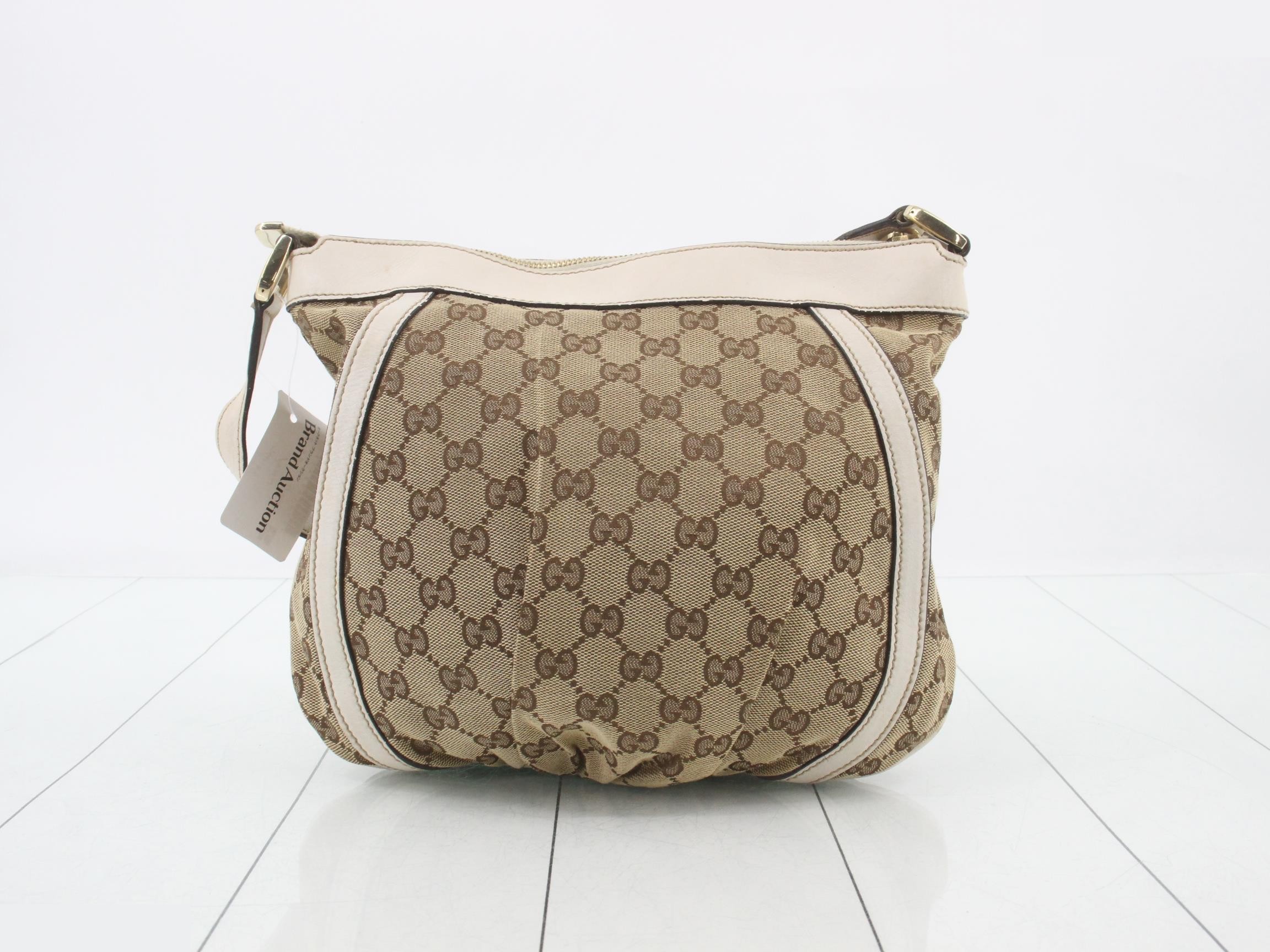 GG Canvas Shoulder Bag, Canvas/Leather, Beige — view 2