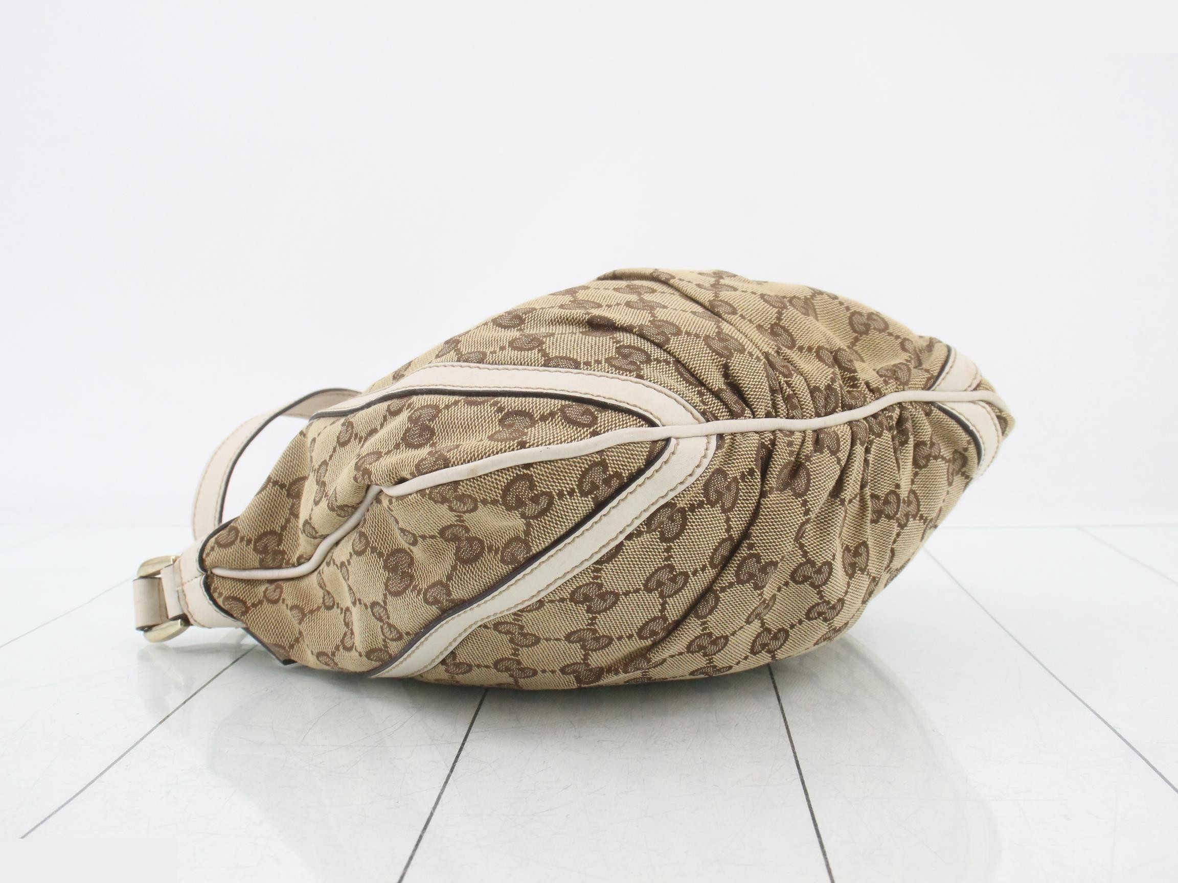 GG Canvas Shoulder Bag, Canvas/Leather, Beige — view 5