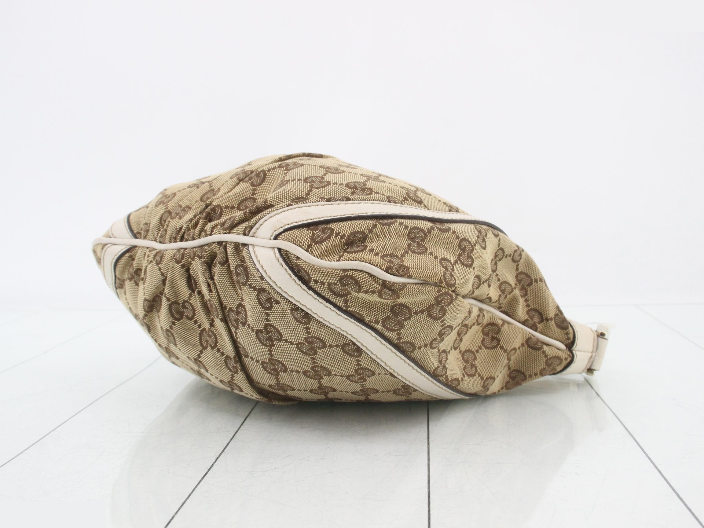 GG Canvas Shoulder Bag, Canvas/Leather, Beige — view 6