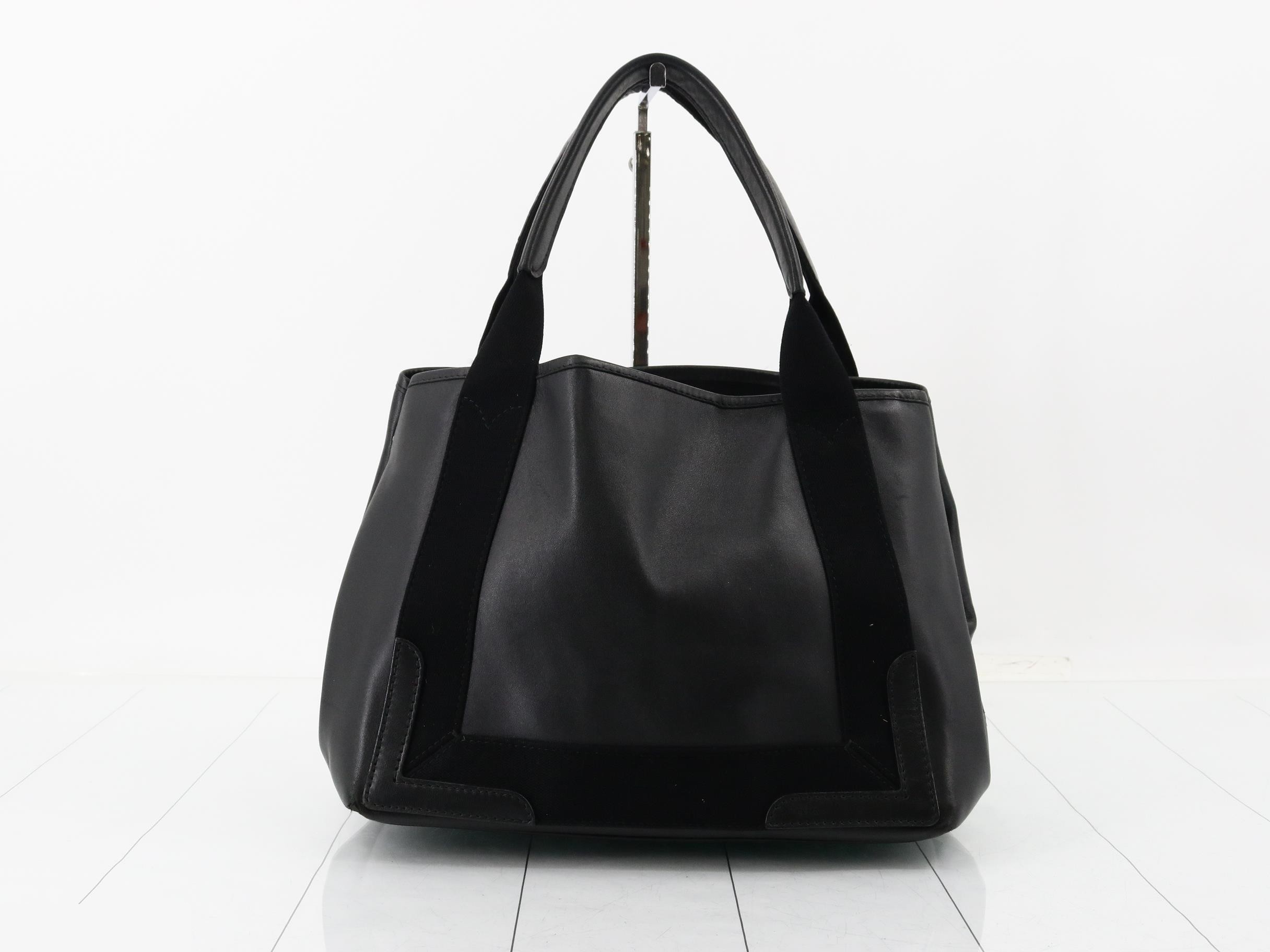Navy Cabas Leather Handbag — view 2