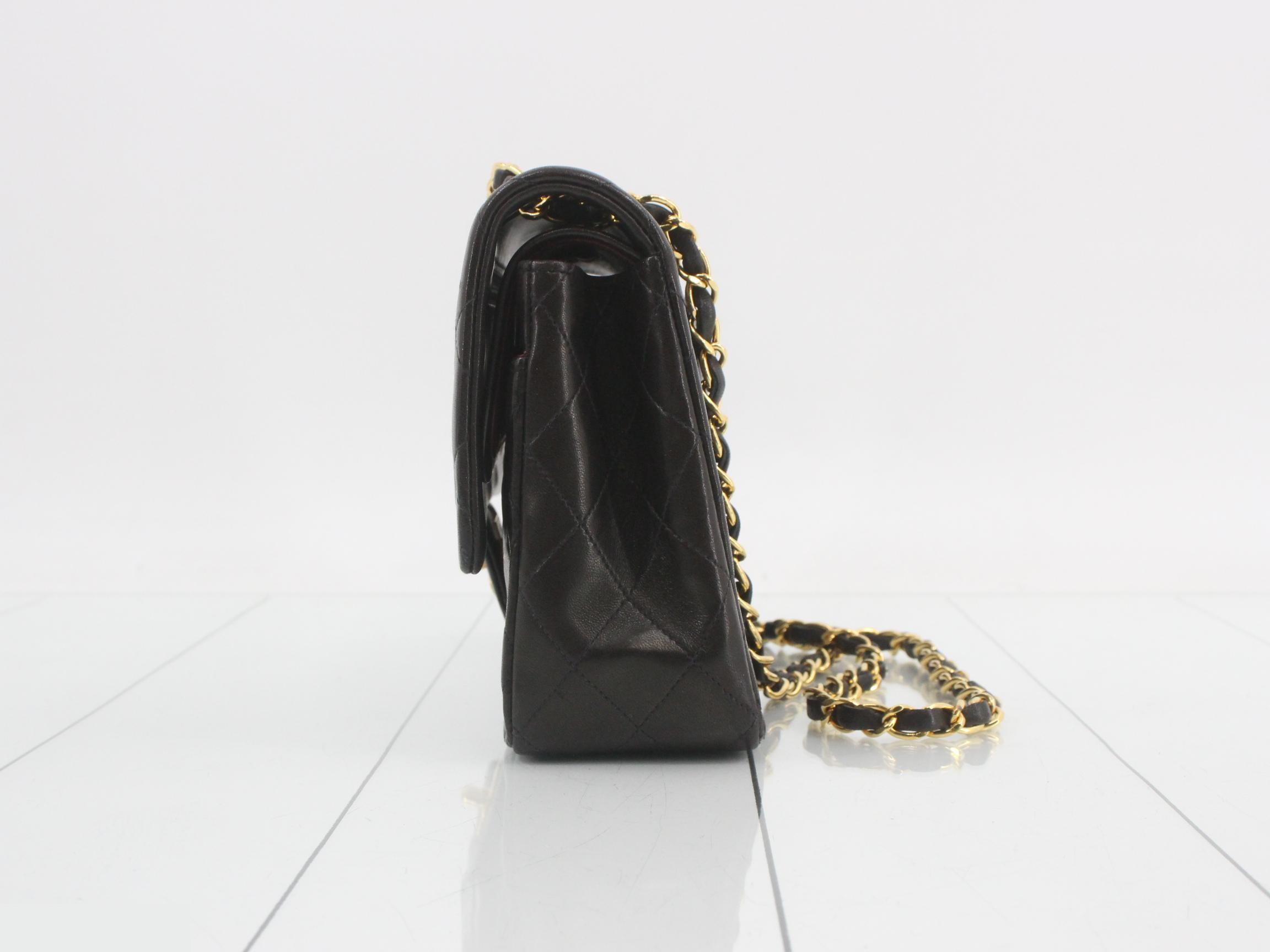 Matelassé Lambskin Double Chain Shoulder Bag — view 3