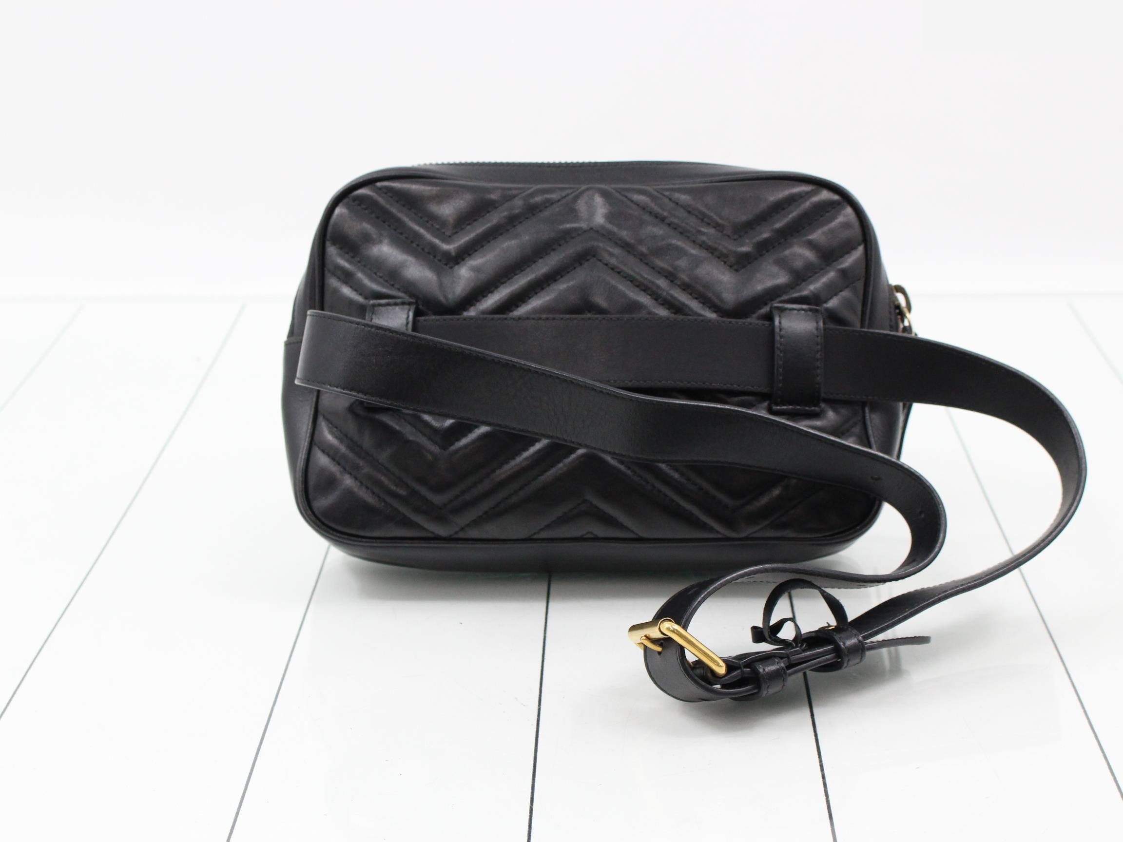 Marmont Quilted Body Bag, Black, 523380, 46789 — view 2