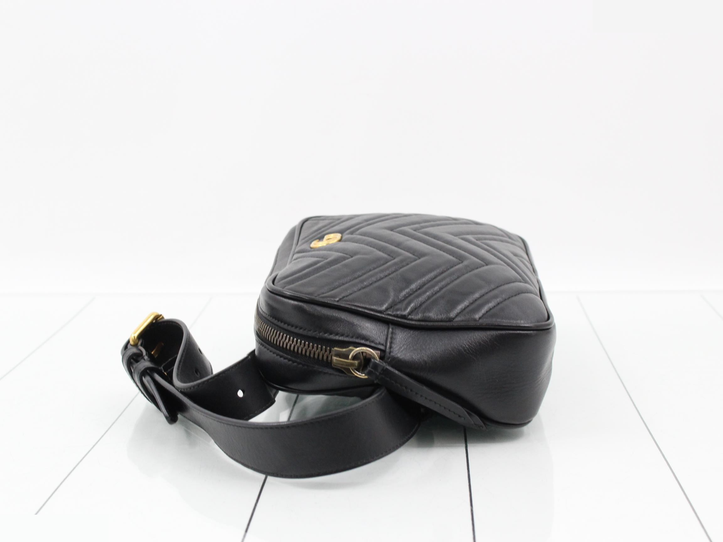 Marmont Quilted Body Bag, Black, 523380, 46789 — view 4