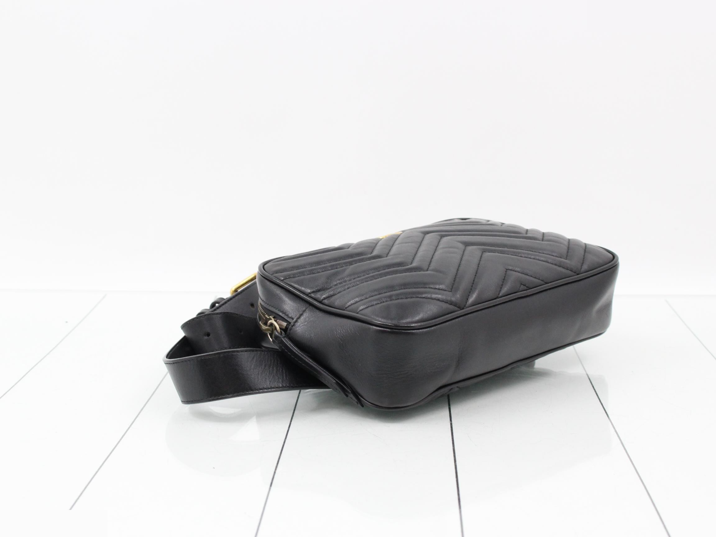 Marmont Quilted Body Bag, Black, 523380, 46789 — view 5