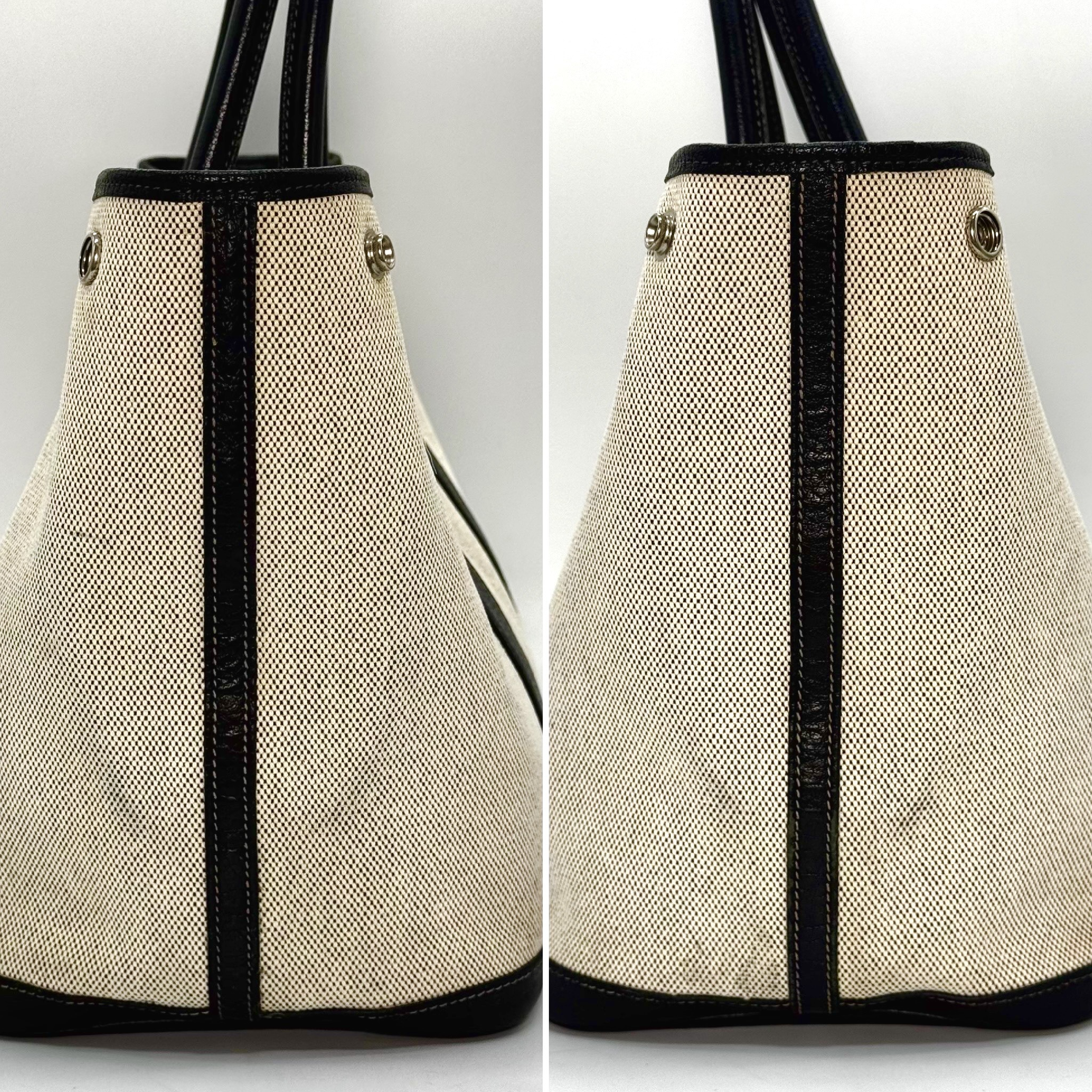 Garden Party Toile H Grey J Tote Bag — view 7