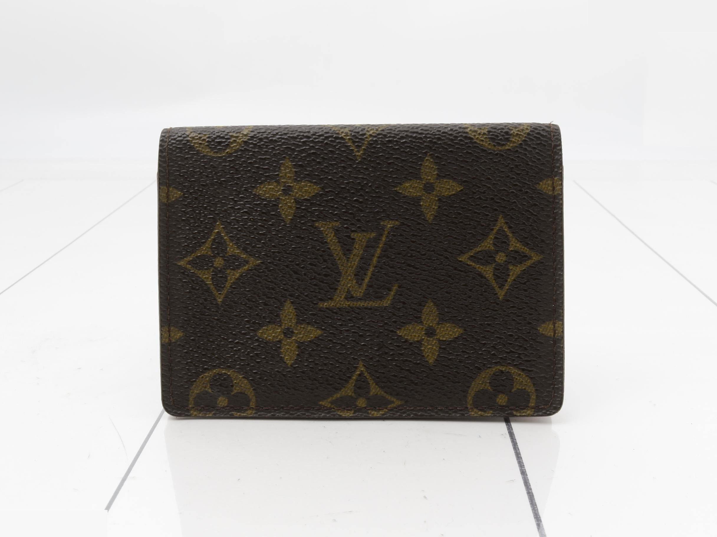 Monogram Porte 2 Cartes Vertical Pass Case