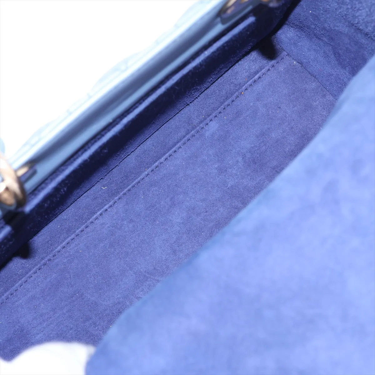 Cannage Lady Dior Leather 2-Way Handbag, Blue — view 8